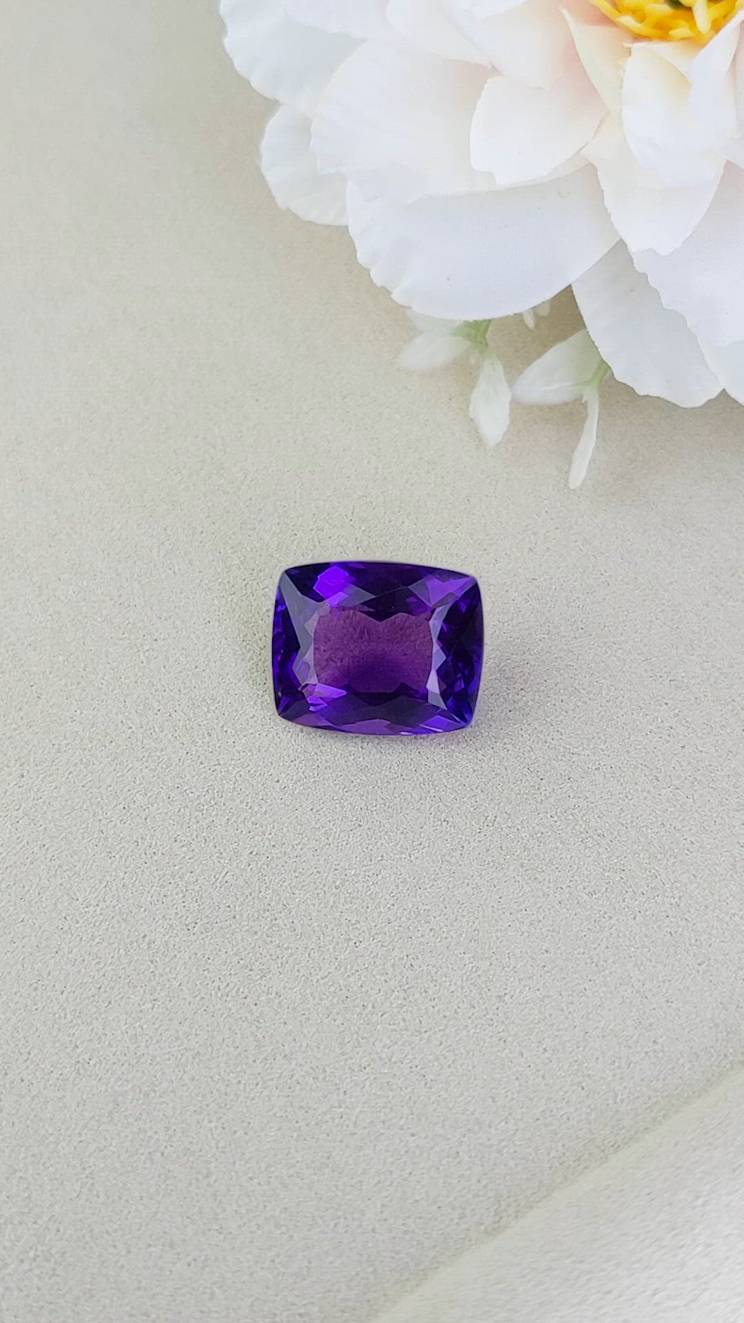16.75 Ct. Purple Amethyst from Brazil Size Video