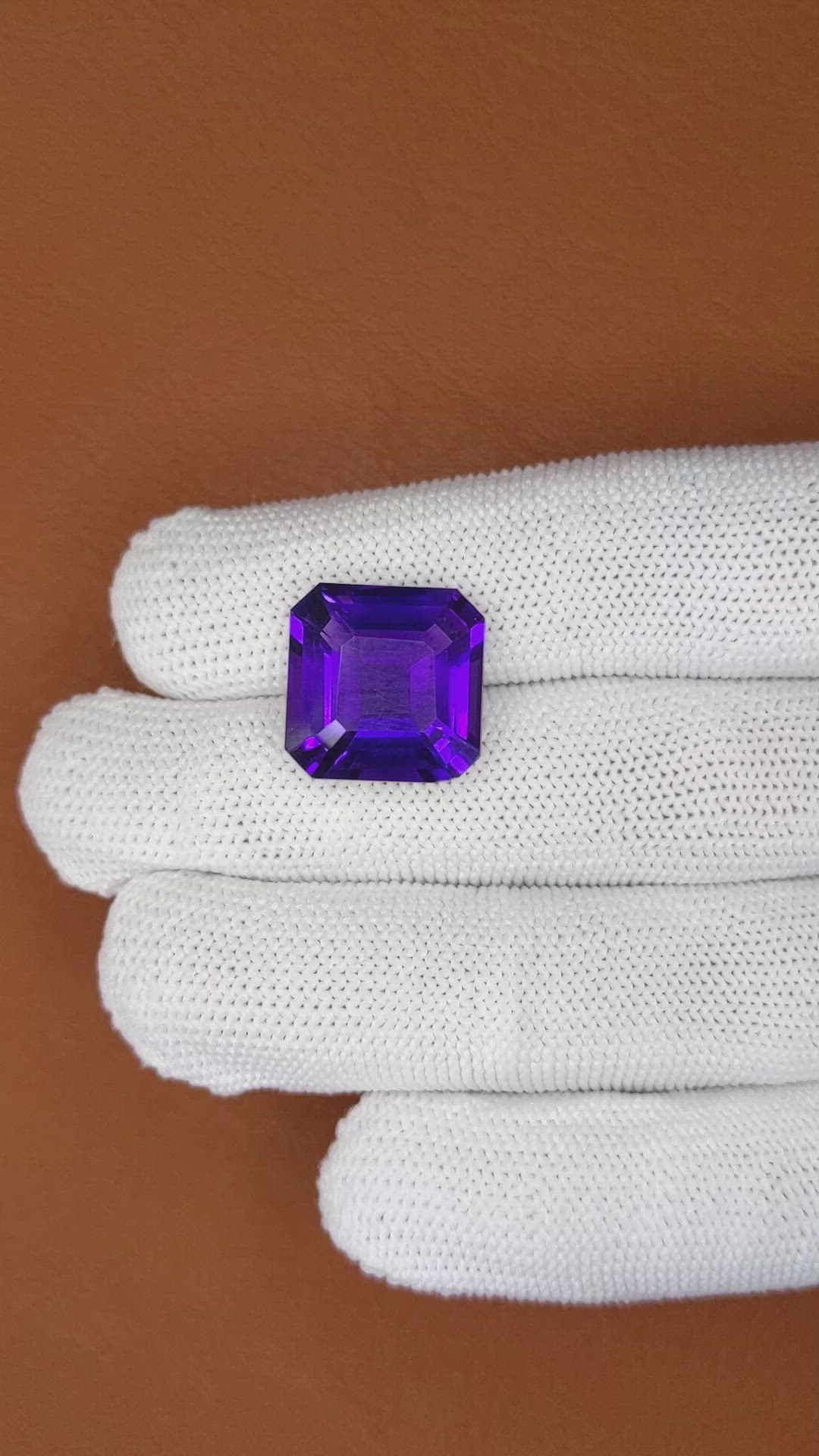 11.44 Ct. Purple Amethyst from Ceylon (Sri Lanka) Size Video