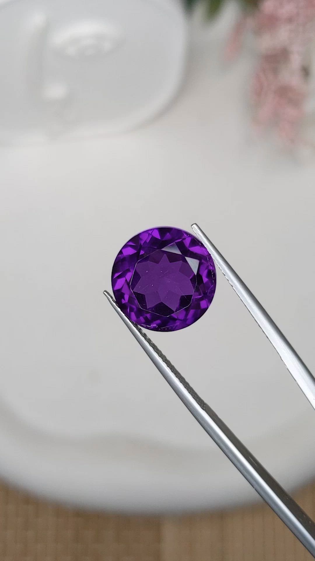 8.52 Ct. Purple Amethyst from Ceylon (Sri Lanka) Size Video