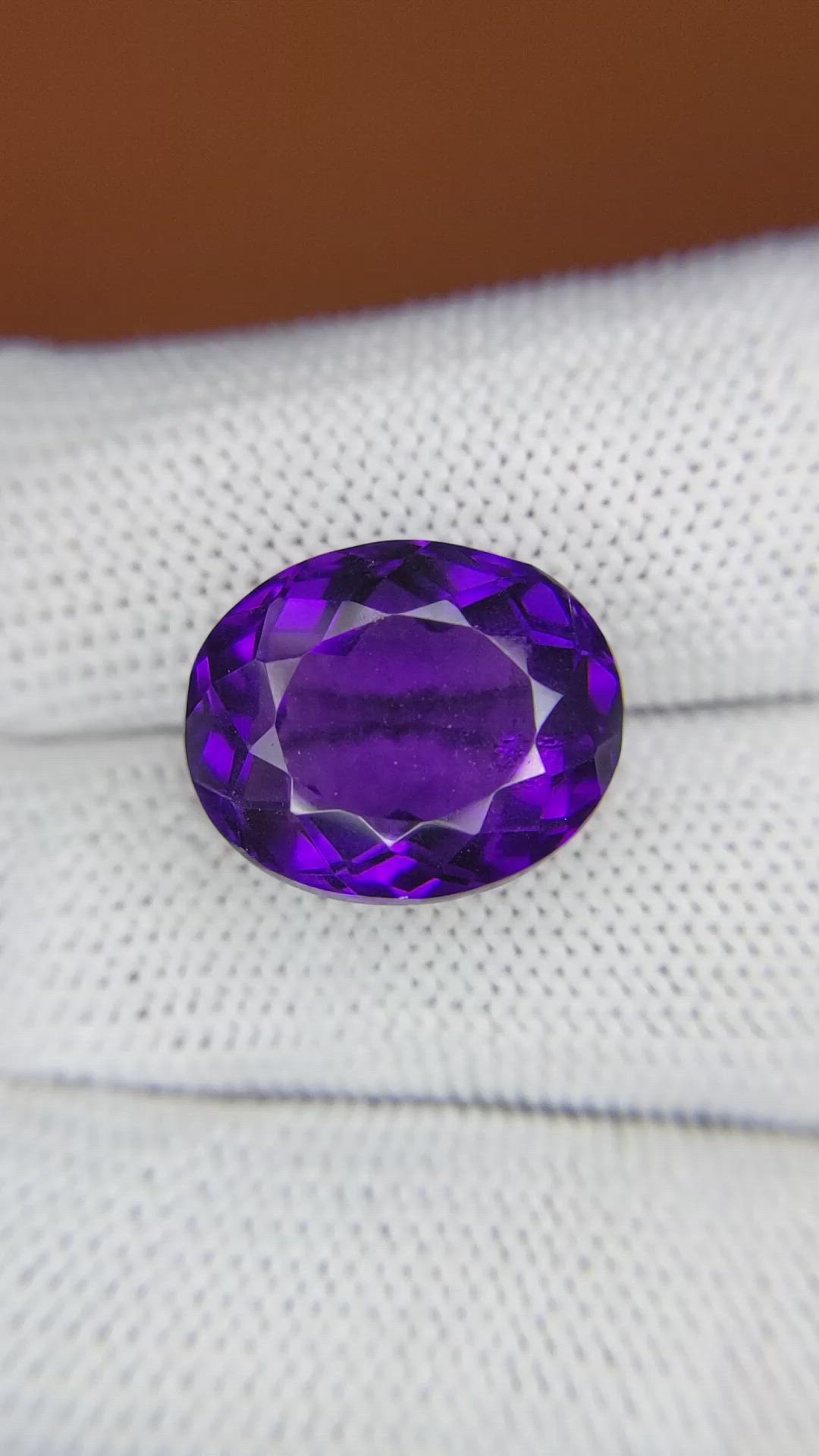 12.59 Ct. Purple Amethyst from Ceylon (Sri Lanka) Size Video