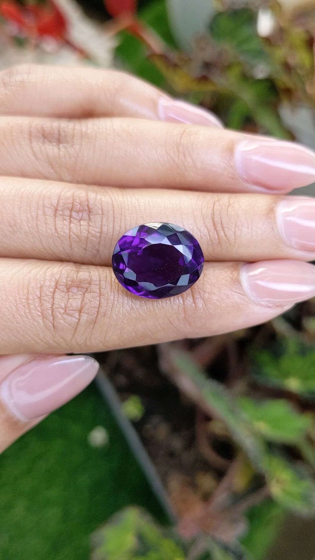13.21 Ct. Purple Amethyst from Brazil Size Video