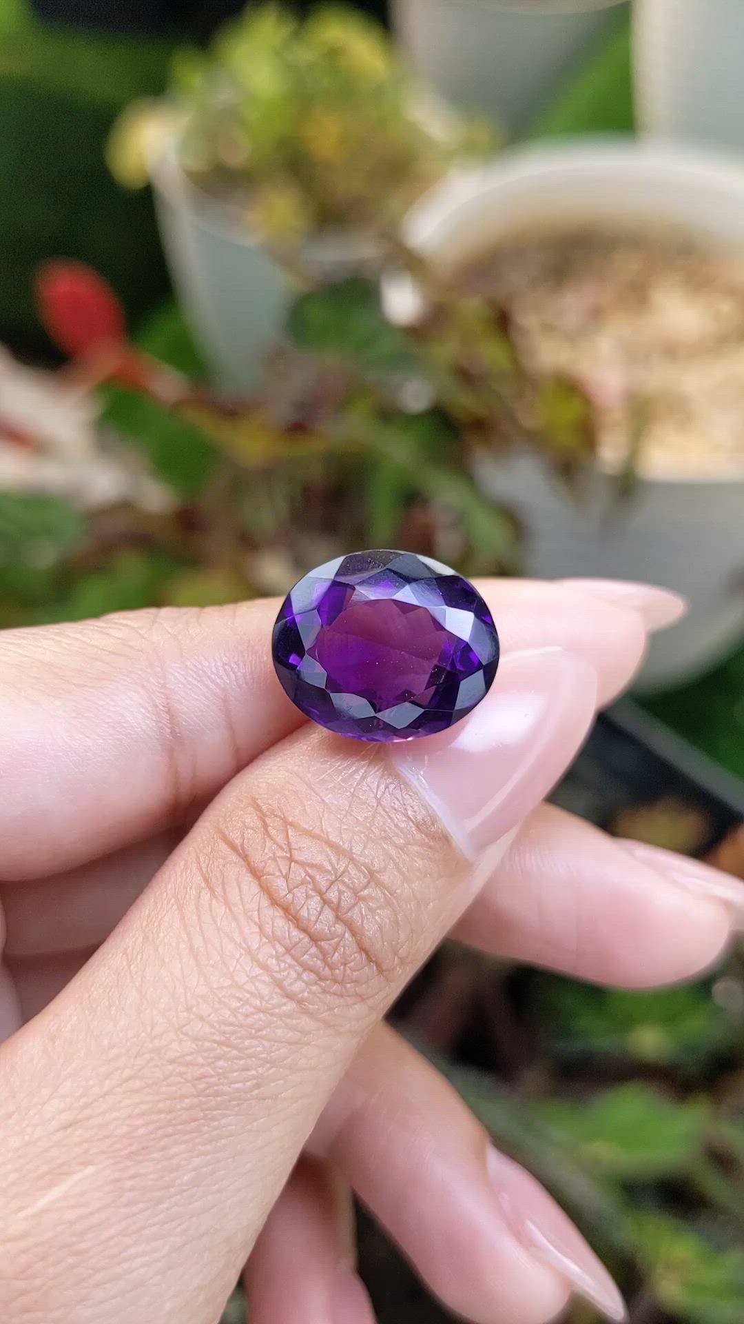 13.21 Ct. Purple Amethyst from Brazil Size Video