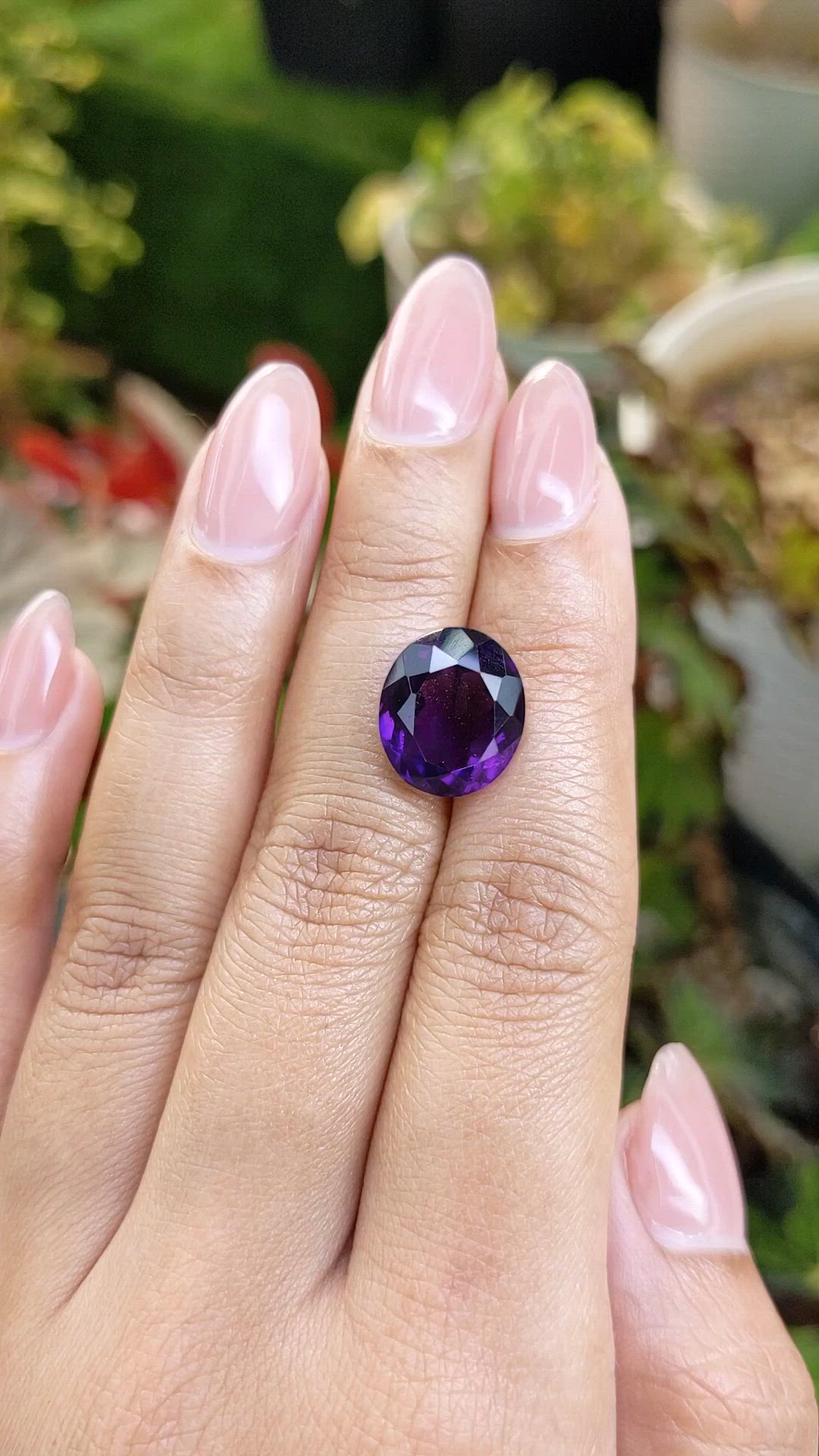 7.13 Ct. Purple Amethyst from Brazil Size Video