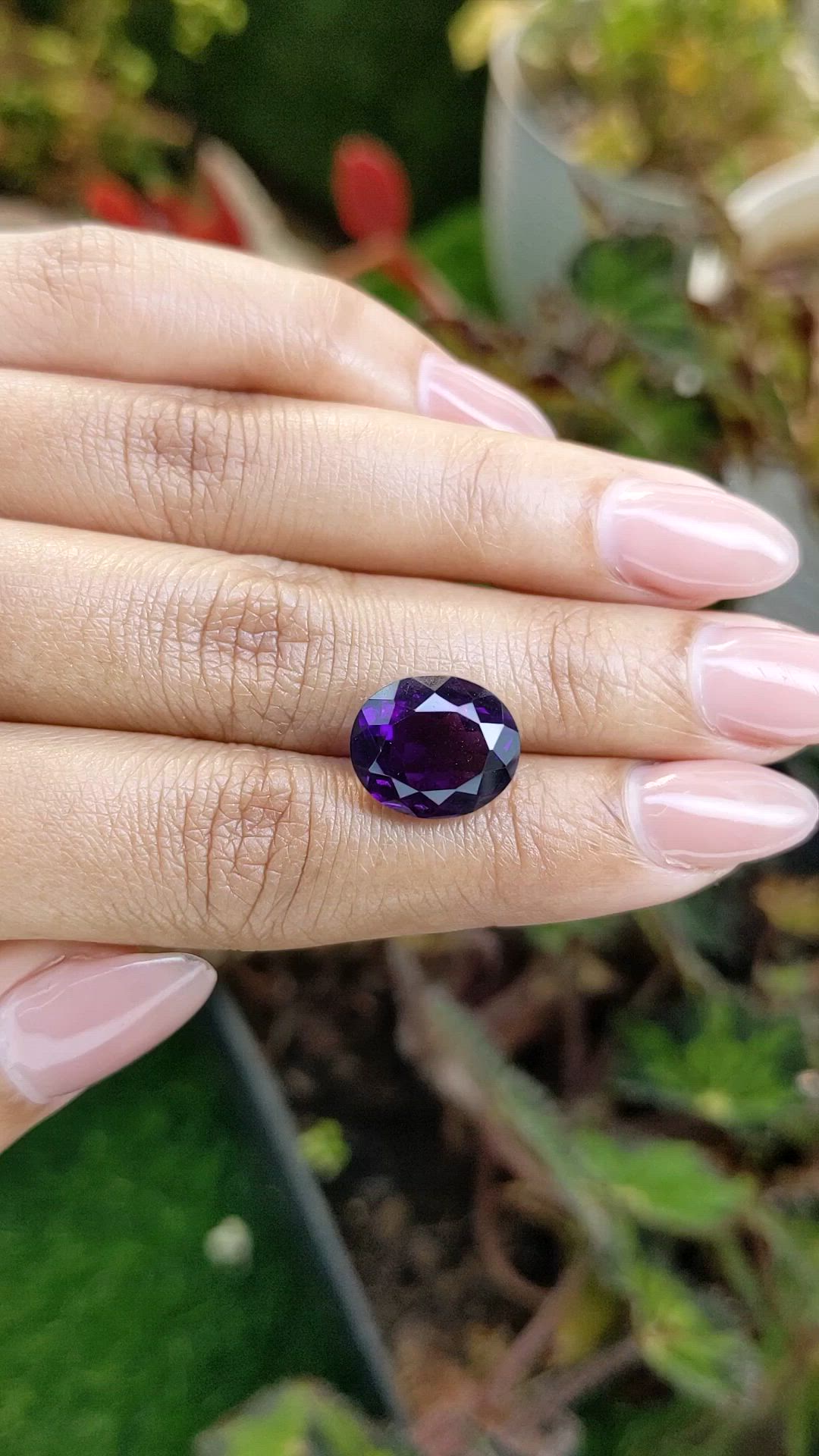 7.13 Ct. Purple Amethyst from Brazil Size Video