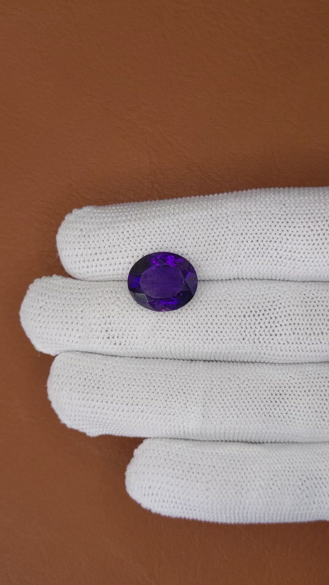 7.13 Ct. Purple Amethyst from Brazil Size Video