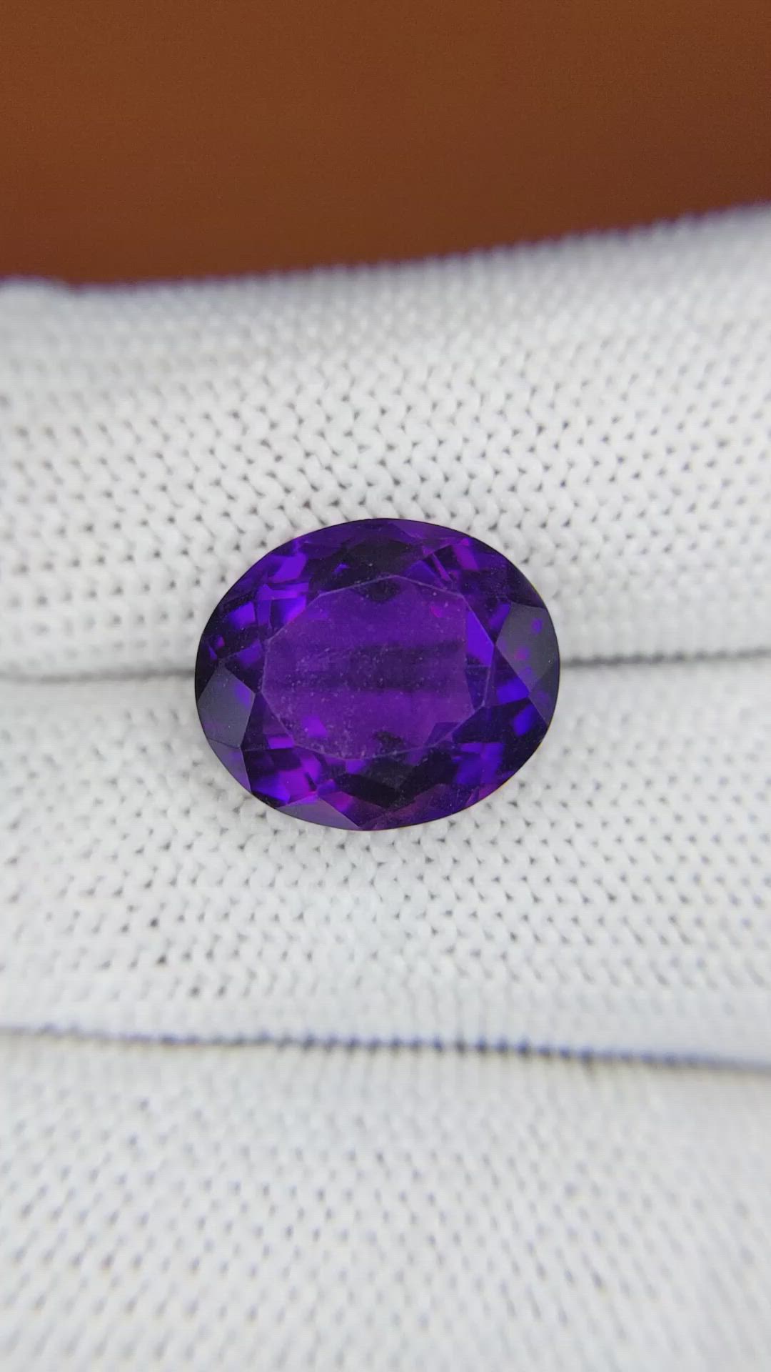 7.13 Ct. Purple Amethyst from Brazil Size Video