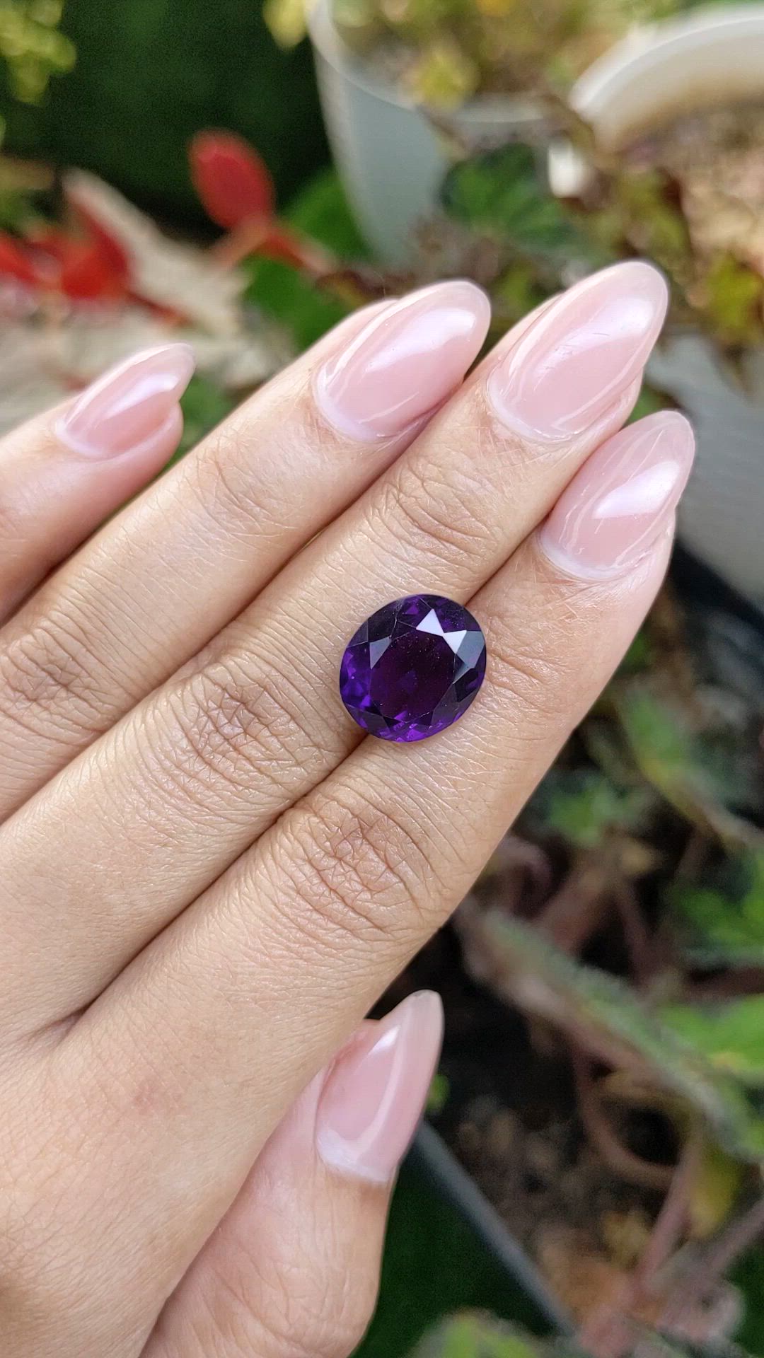 7.13 Ct. Purple Amethyst from Brazil Size Video