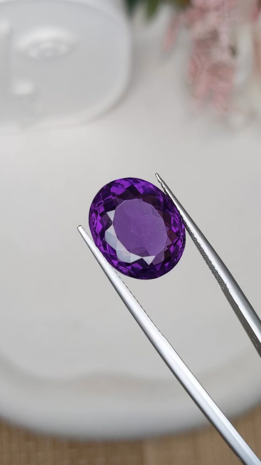 10.99 Ct. Purple Amethyst from Brazil Size Video