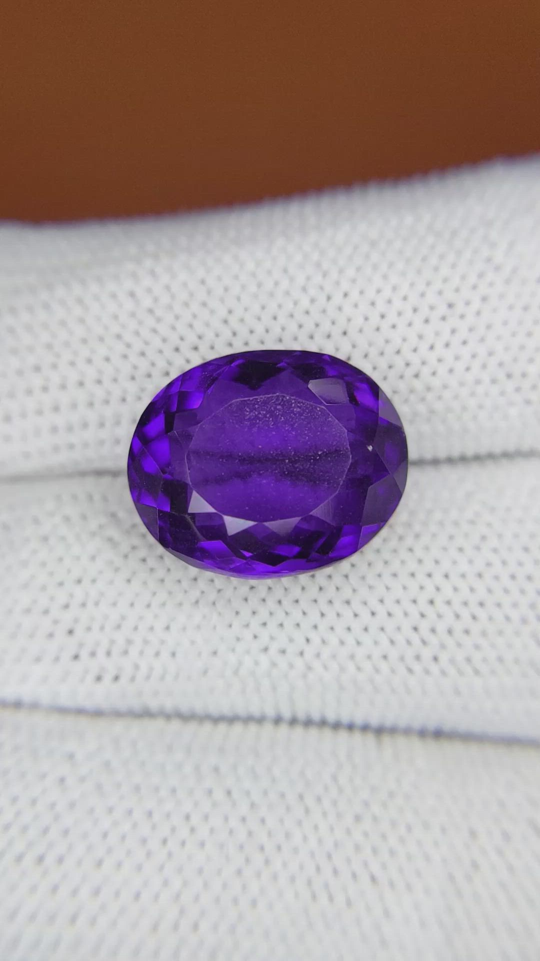 10.99 Ct. Purple Amethyst from Brazil Size Video