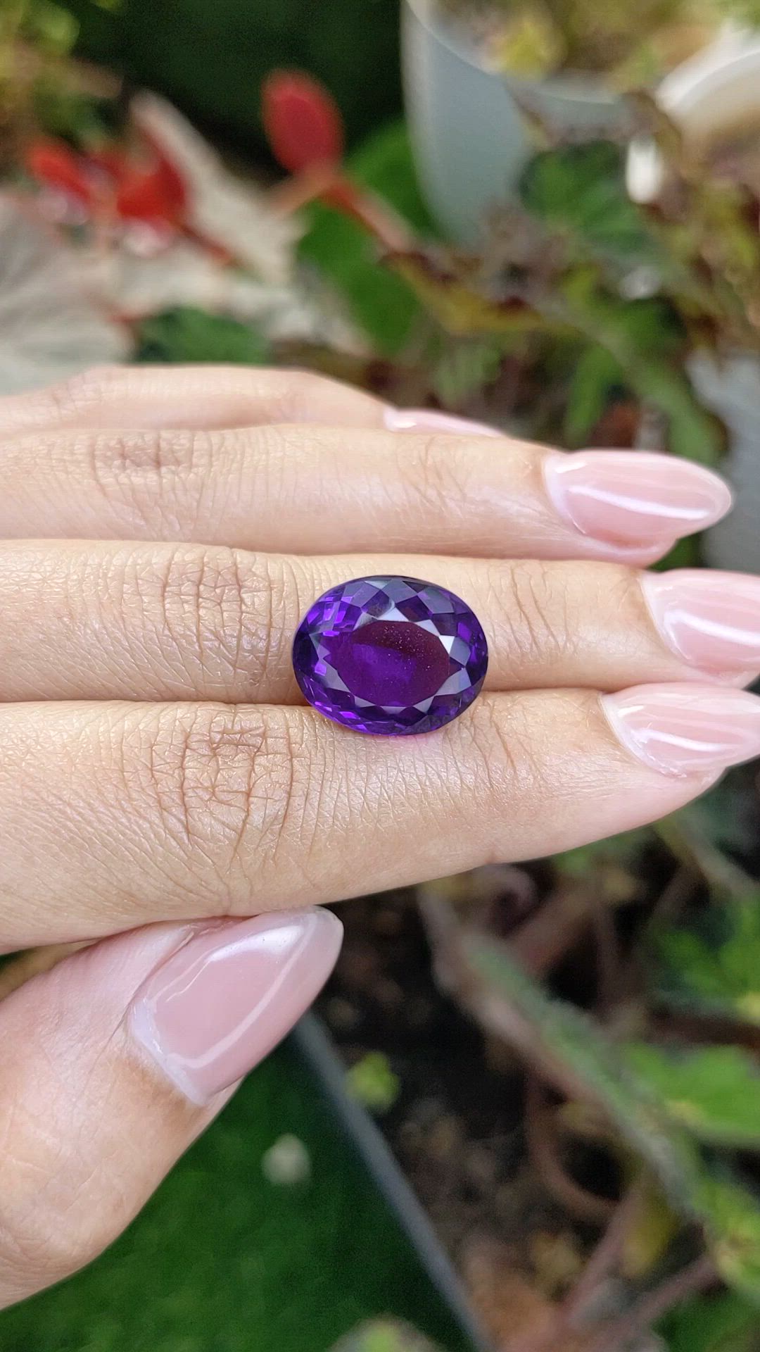 10.99 Ct. Purple Amethyst from Brazil Size Video