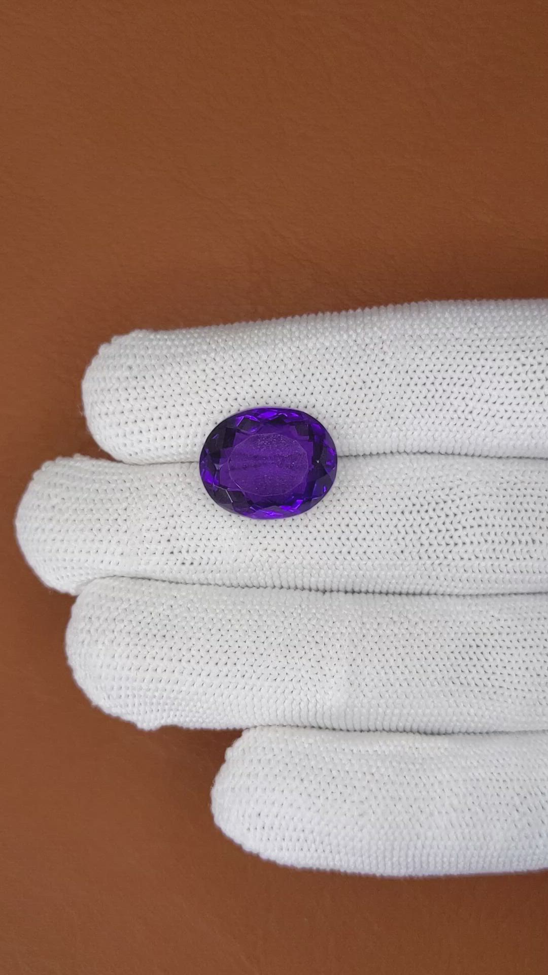 10.99 Ct. Purple Amethyst from Brazil Size Video