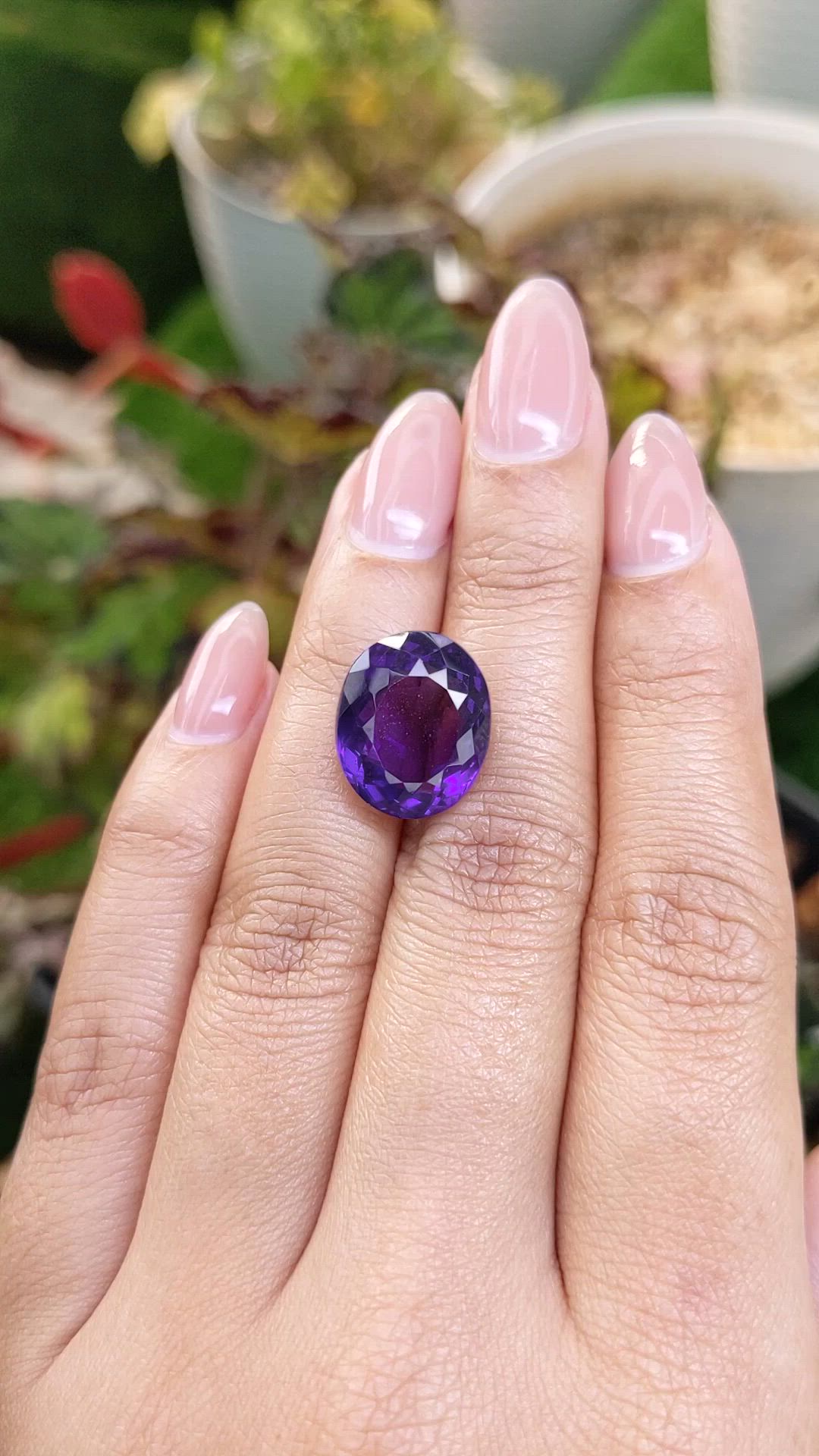 10.99 Ct. Purple Amethyst from Brazil Size Video