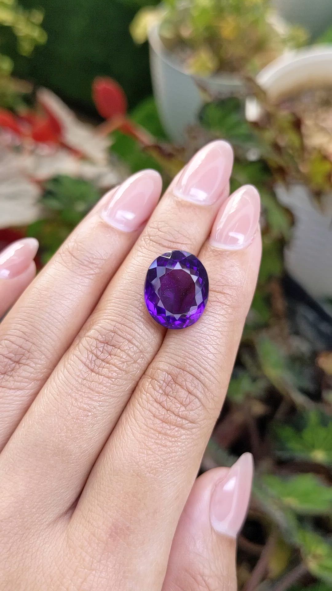 10.99 Ct. Purple Amethyst from Brazil Size Video