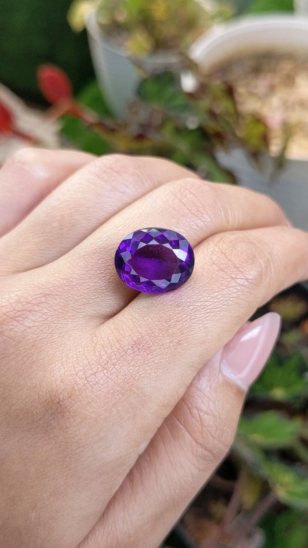 10.99 Ct. Purple Amethyst from Brazil Size Video