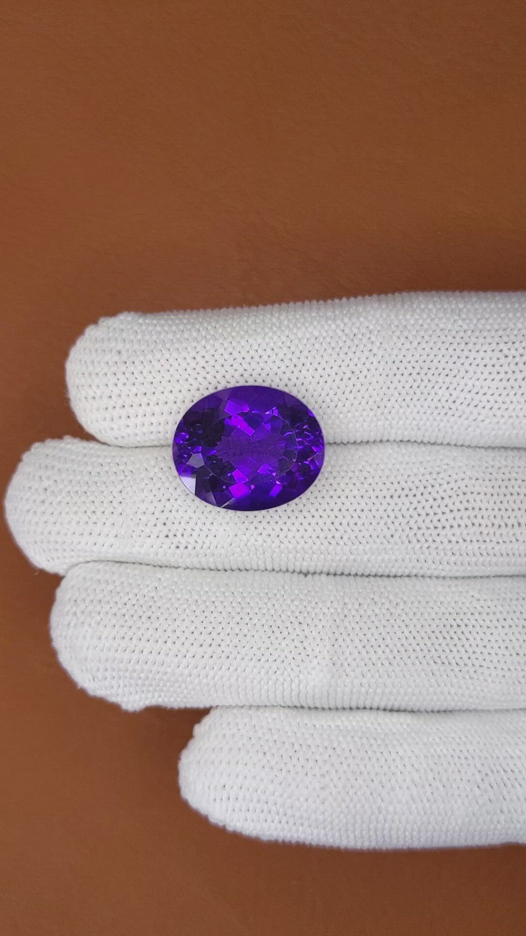 13.13 Ct. Purple Amethyst from Brazil Size Video