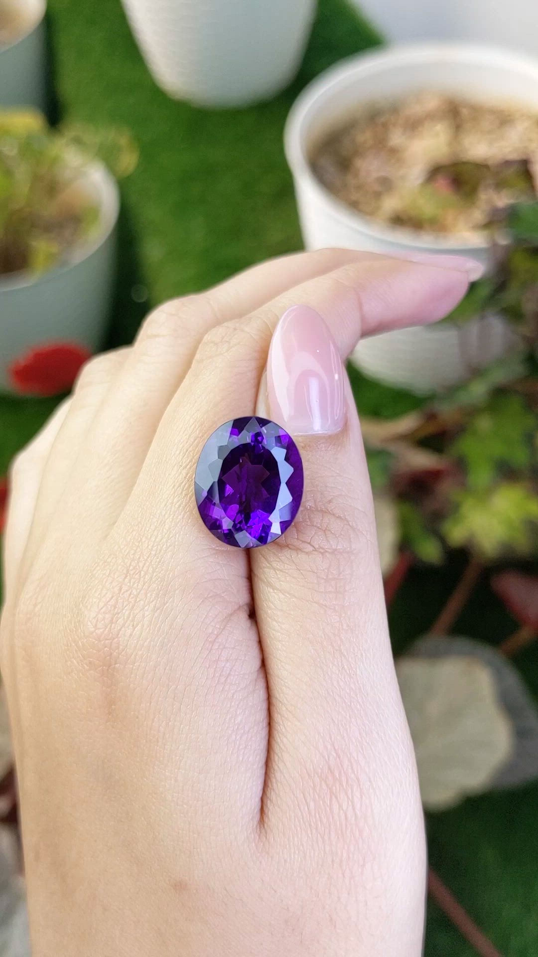 13.13 Ct. Purple Amethyst from Brazil Size Video