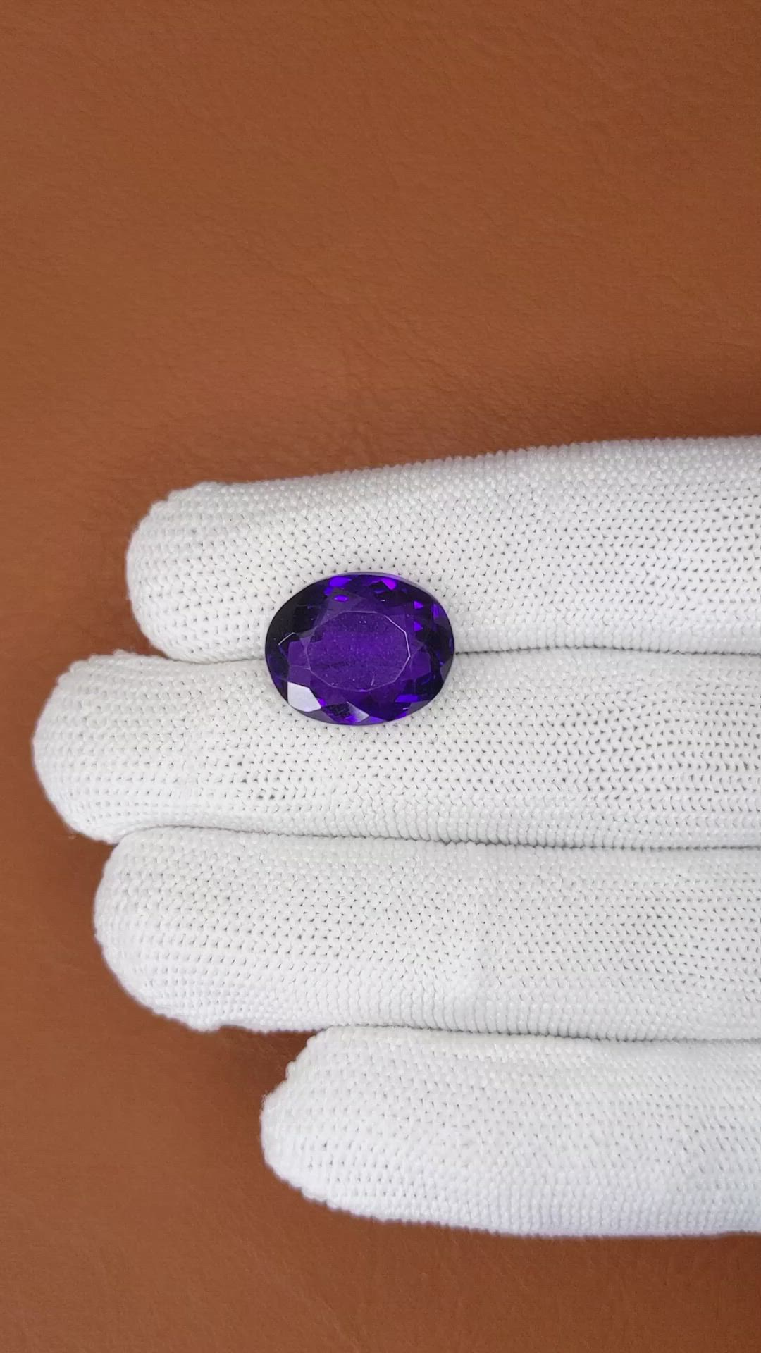 11.74 Ct. Purple Amethyst from Brazil Size Video