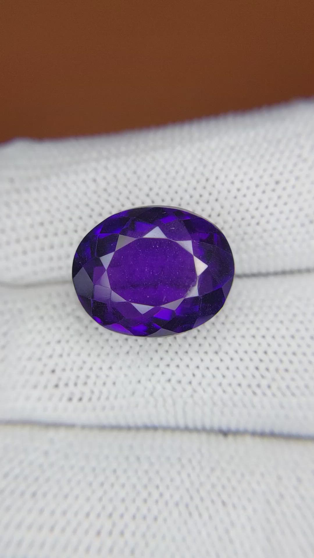 11.74 Ct. Purple Amethyst from Brazil Size Video