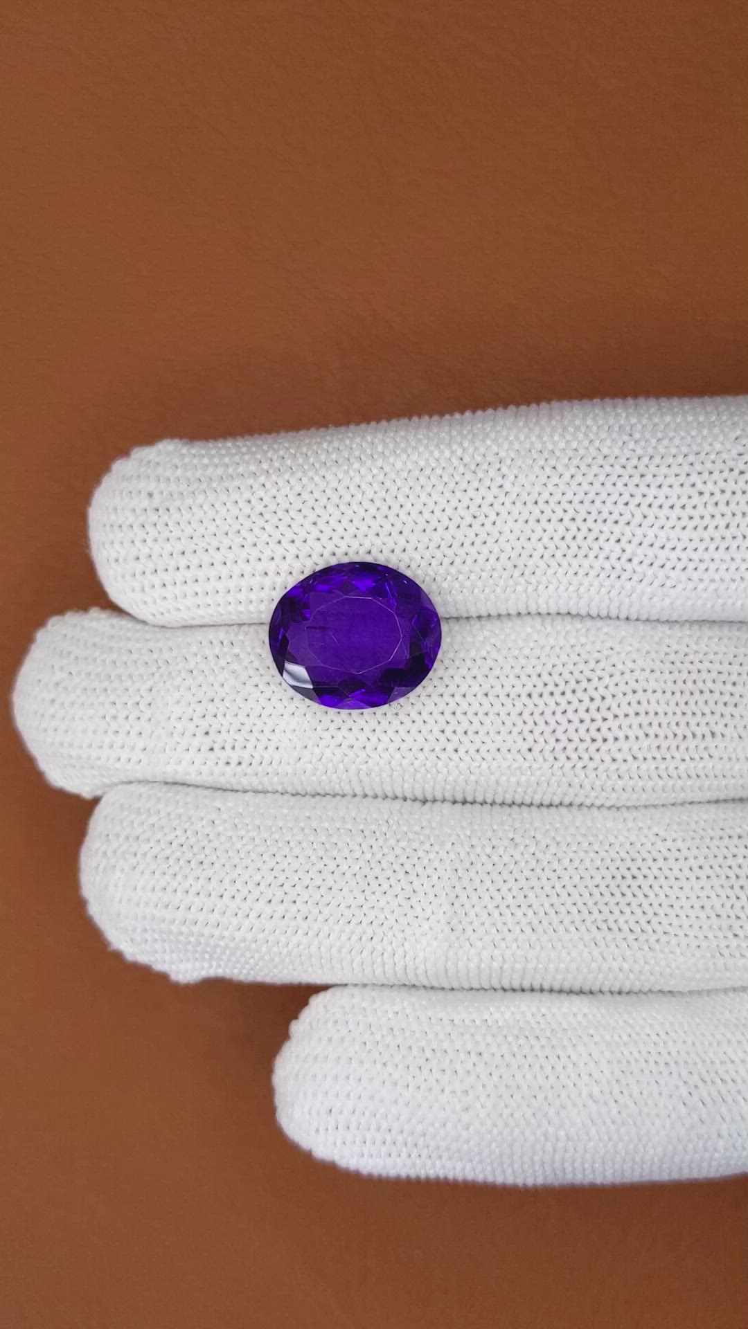 7.70 Ct. Purple Amethyst from Brazil Size Video