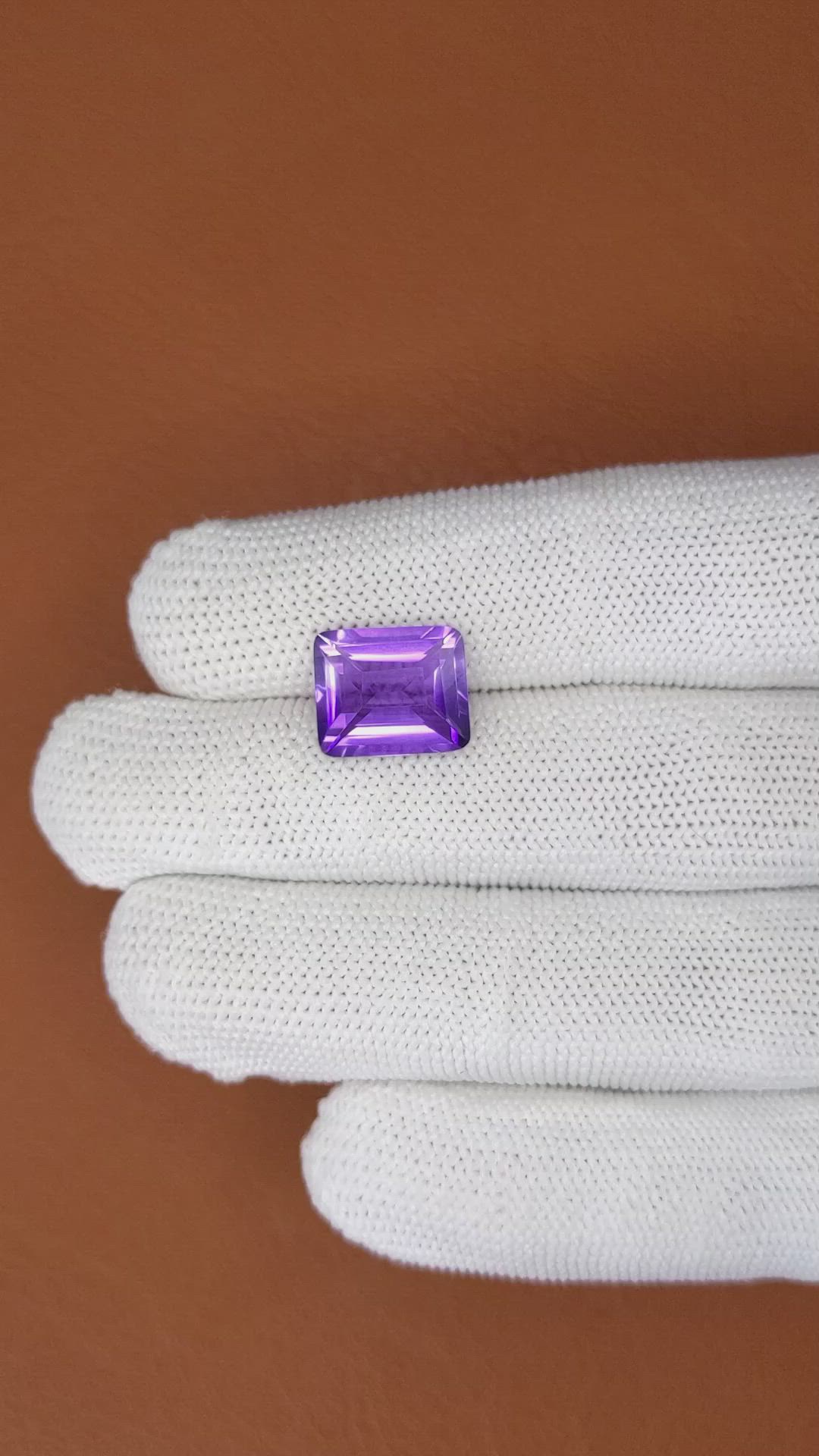 5.96 Ct. Purple Amethyst from Brazil Size Video
