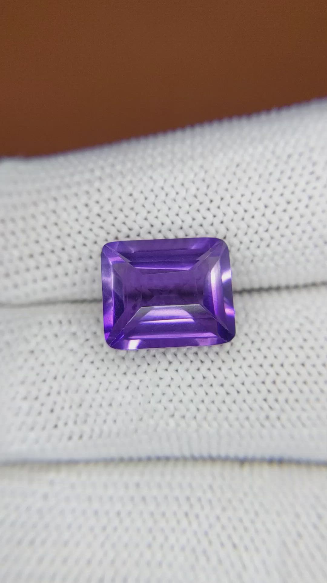 5.96 Ct. Purple Amethyst from Brazil Size Video