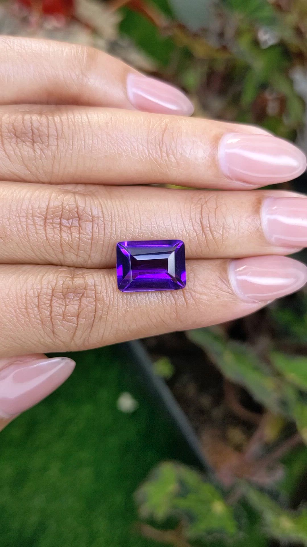 5.37 Ct. Purple Amethyst from Brazil Size Video