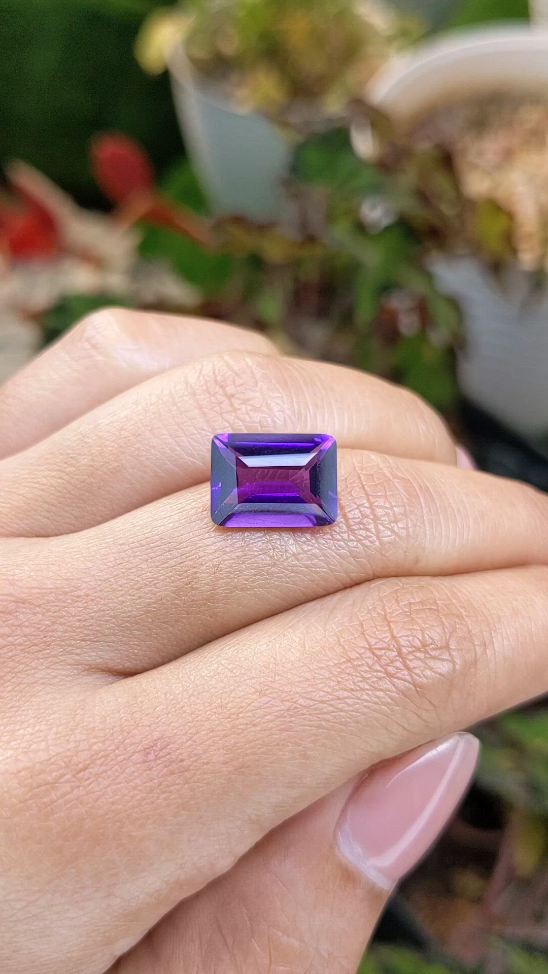 5.37 Ct. Purple Amethyst from Brazil Size Video