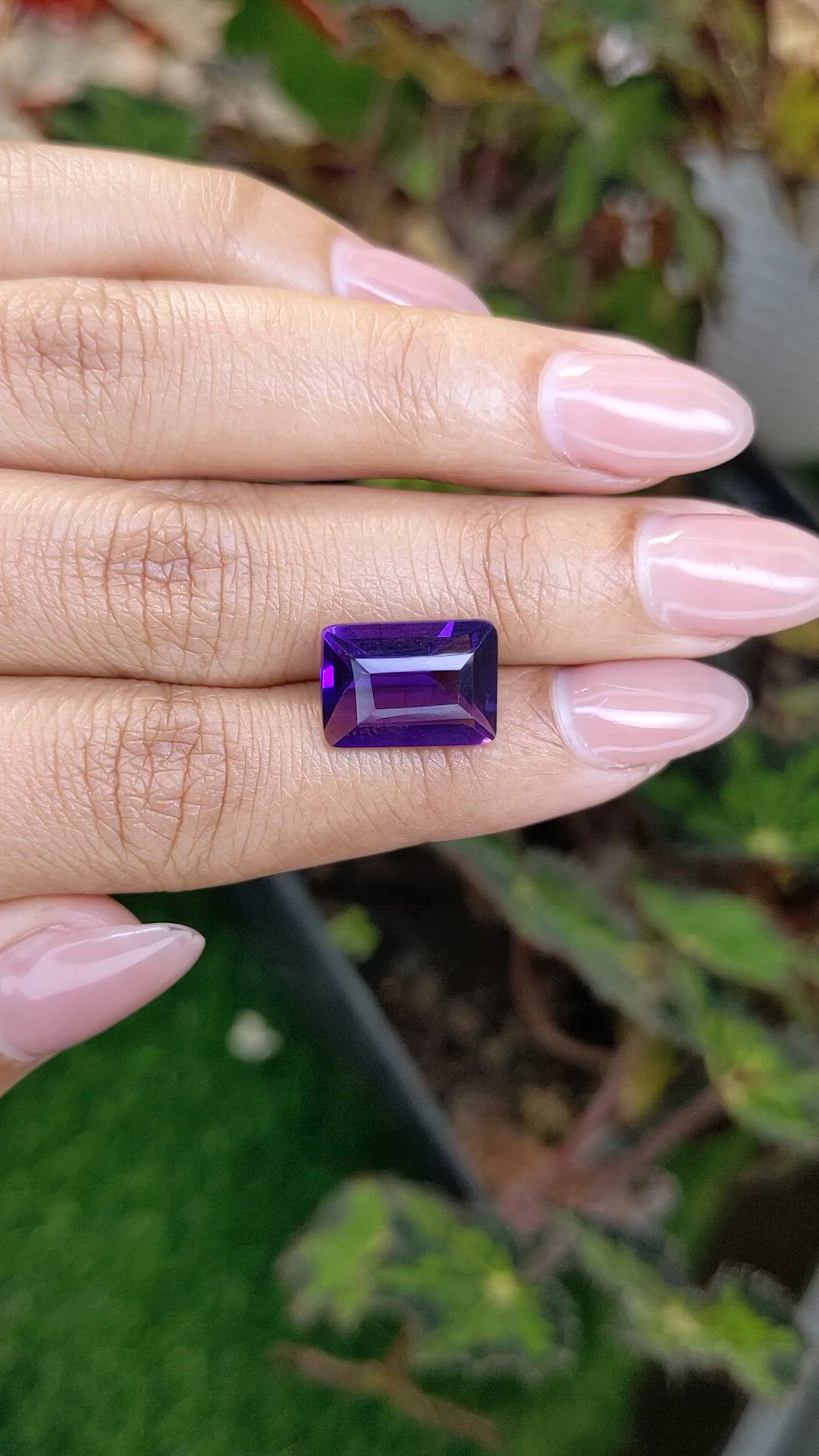 6.06 Ct. Purple Amethyst from Brazil Size Video