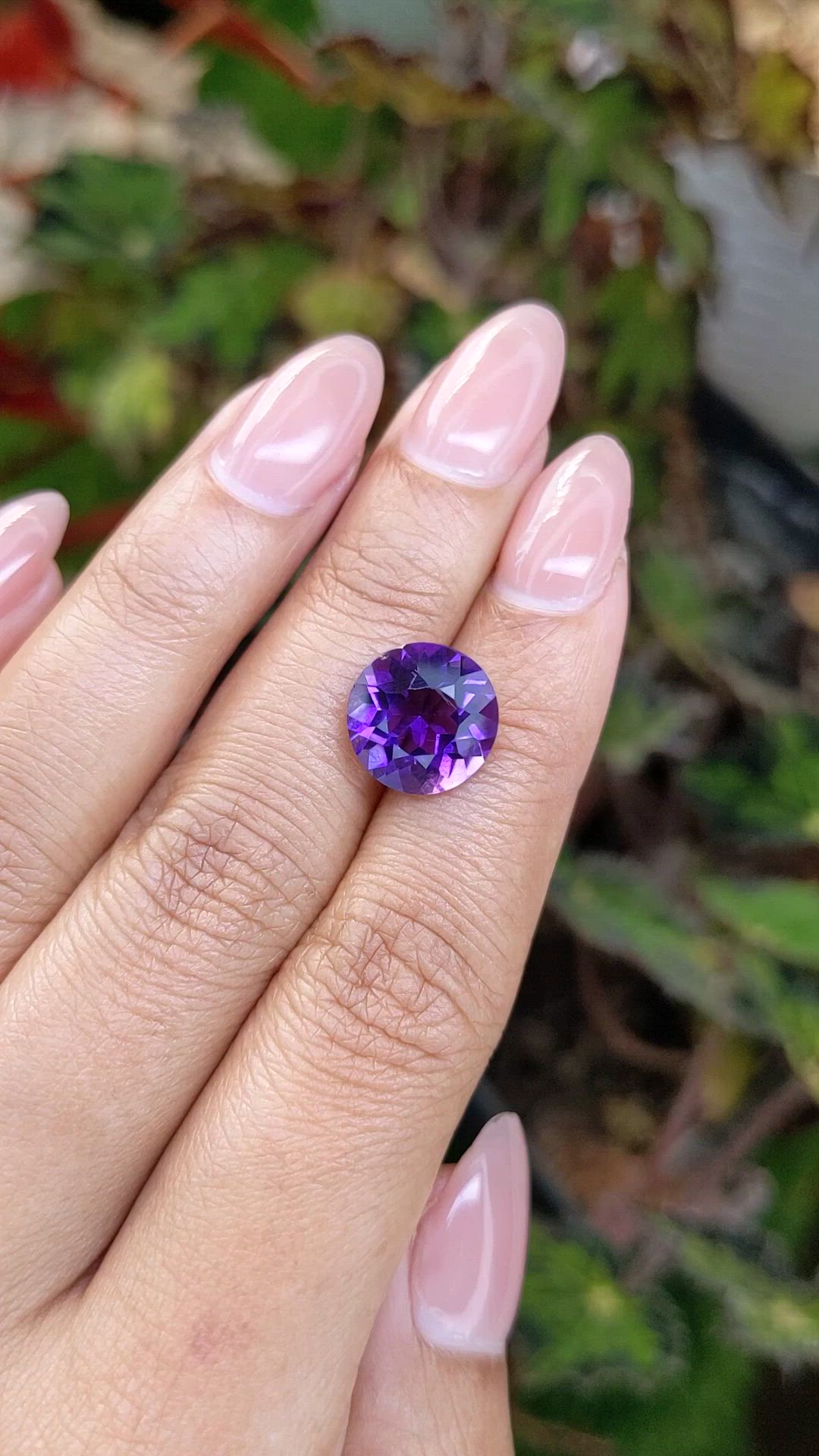 4.64 Ct. Purple Amethyst from Brazil Size Video