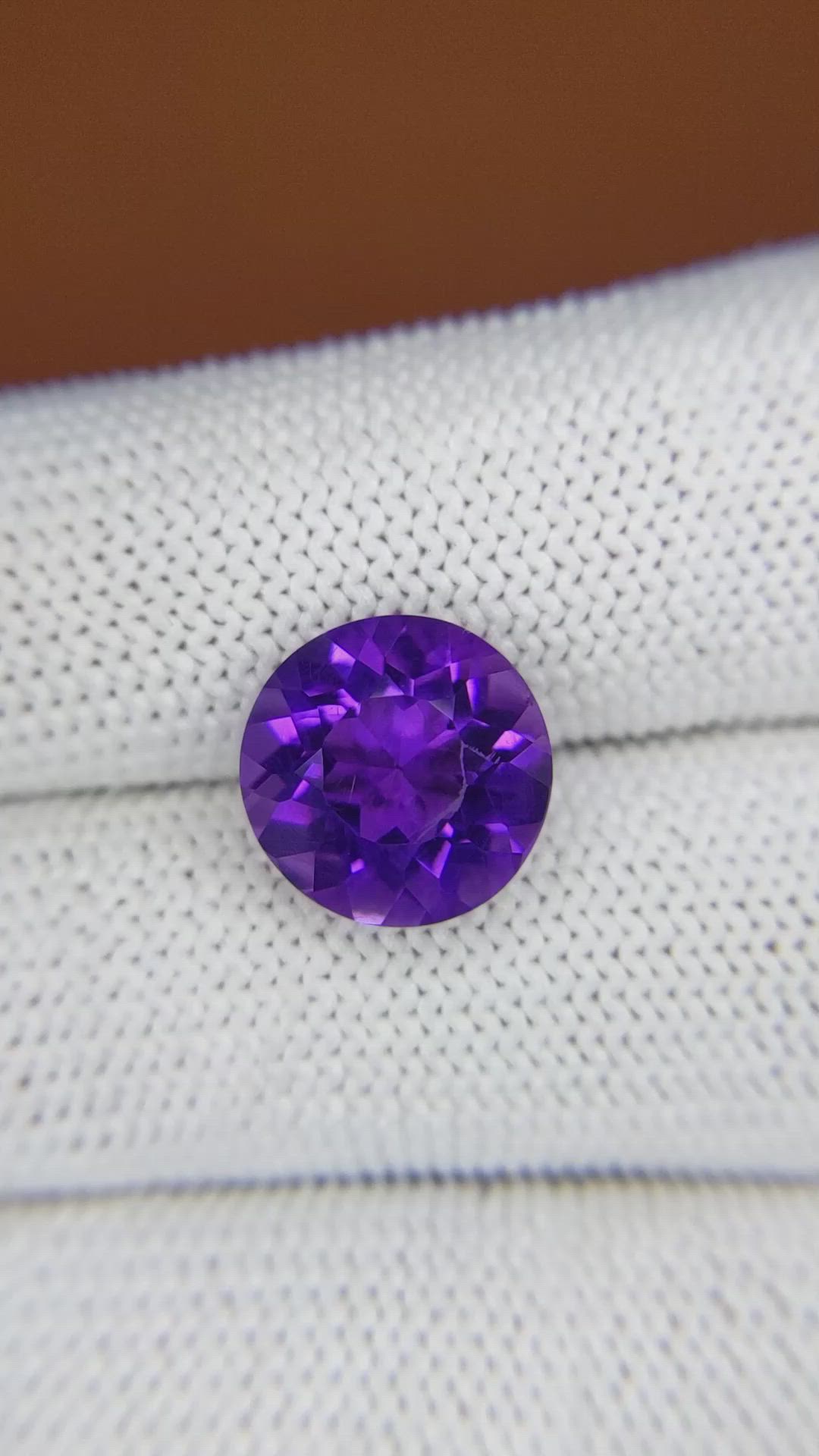 4.64 Ct. Purple Amethyst from Brazil Size Video