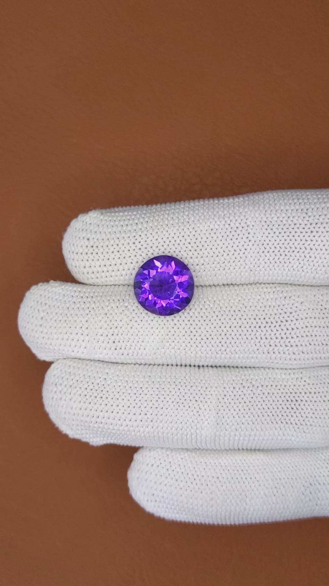 4.64 Ct. Purple Amethyst from Brazil Size Video