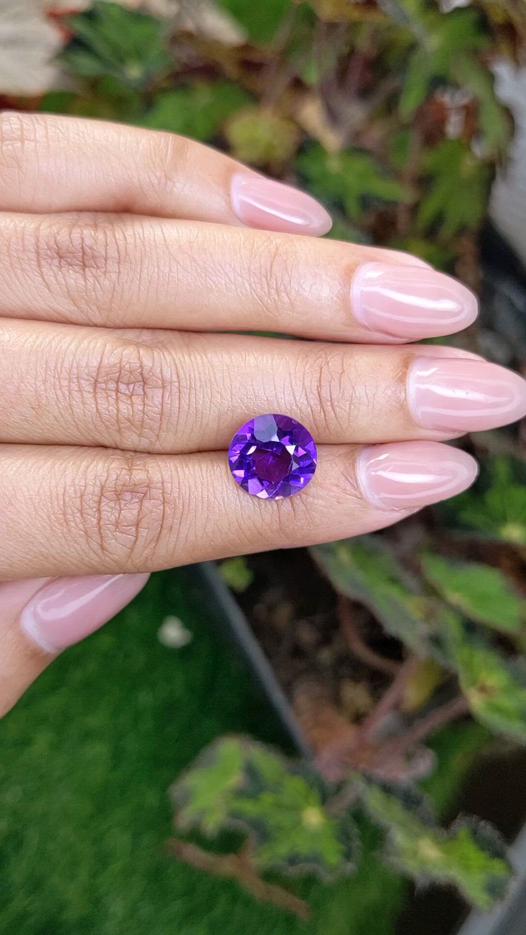 4.64 Ct. Purple Amethyst from Brazil Size Video