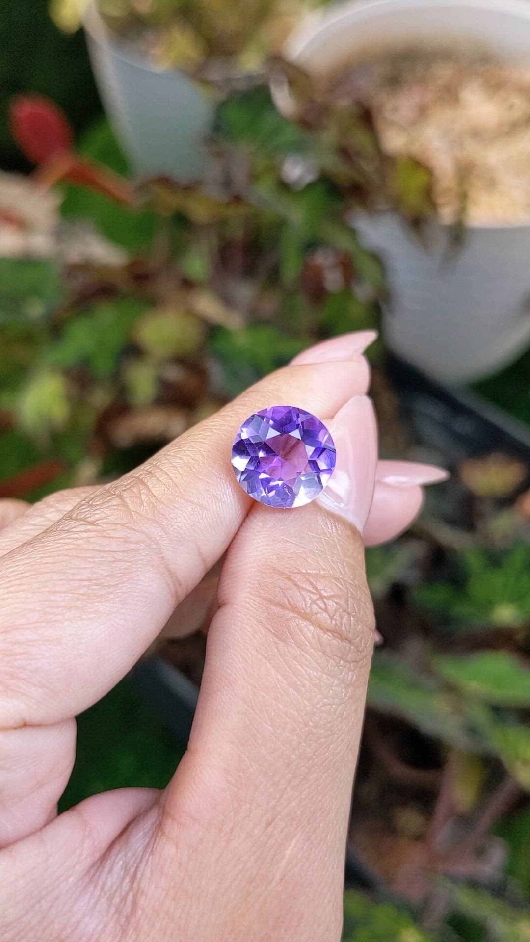 4.45 Ct. Purple Amethyst from Brazil Size Video