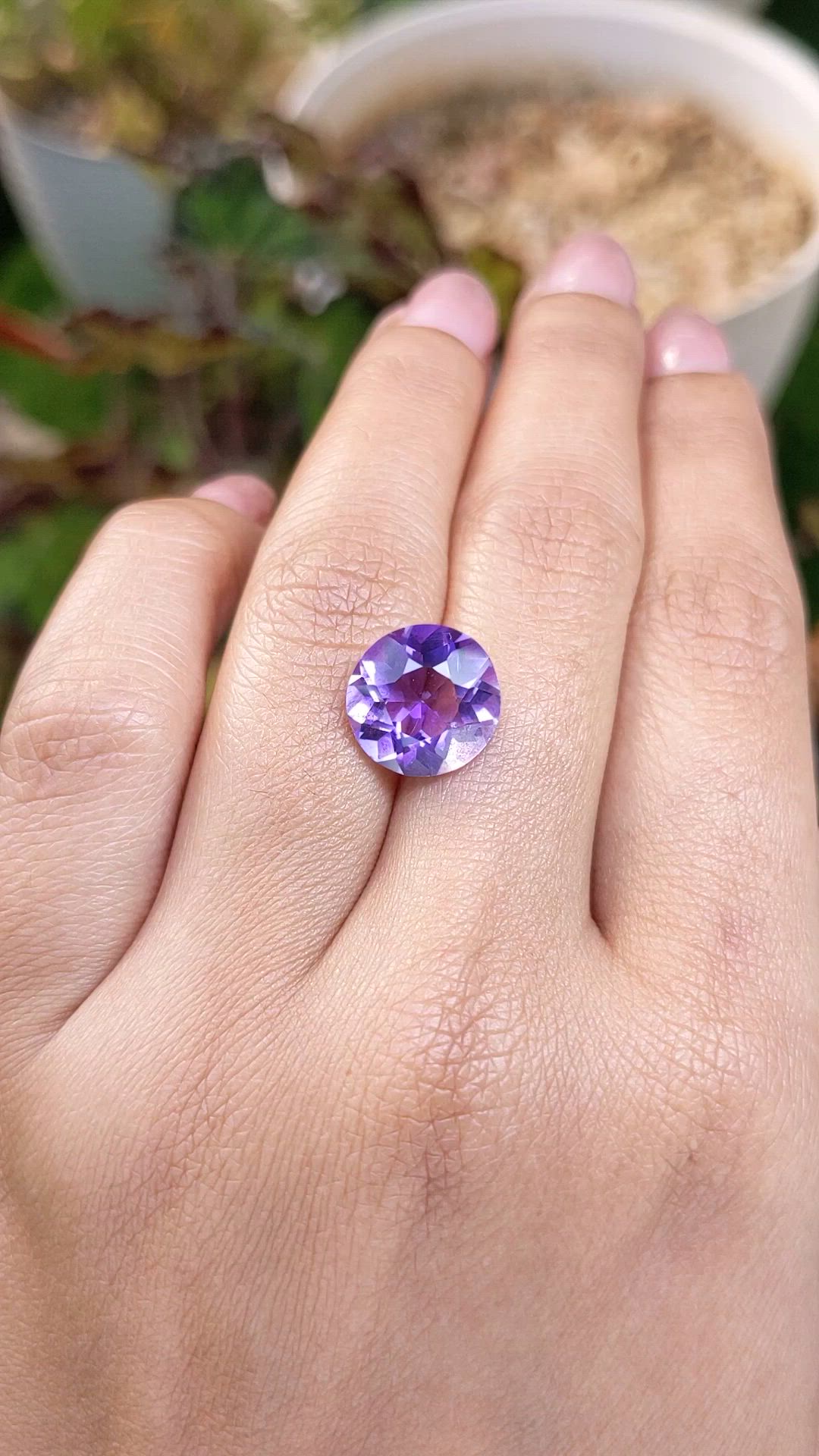 4.45 Ct. Purple Amethyst from Brazil Size Video