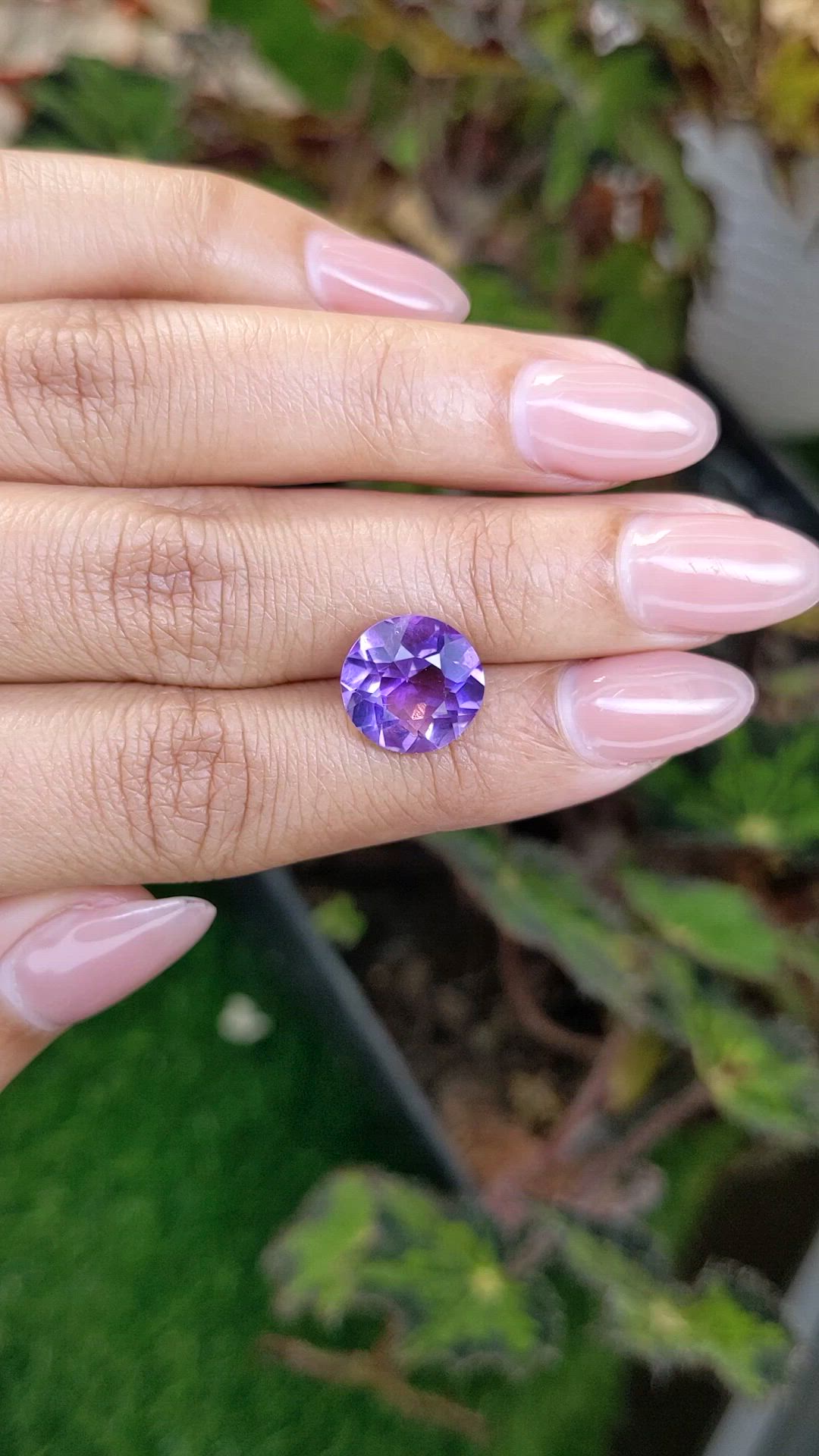 4.45 Ct. Purple Amethyst from Brazil Size Video