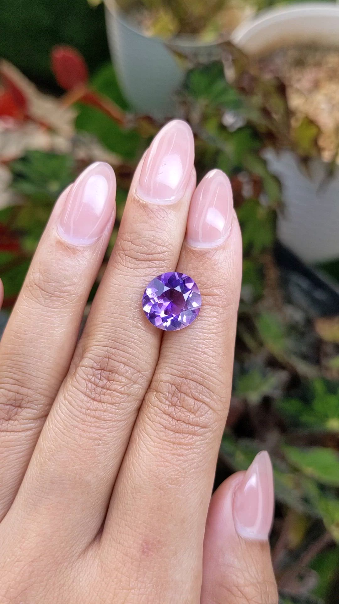 4.45 Ct. Purple Amethyst from Brazil Size Video