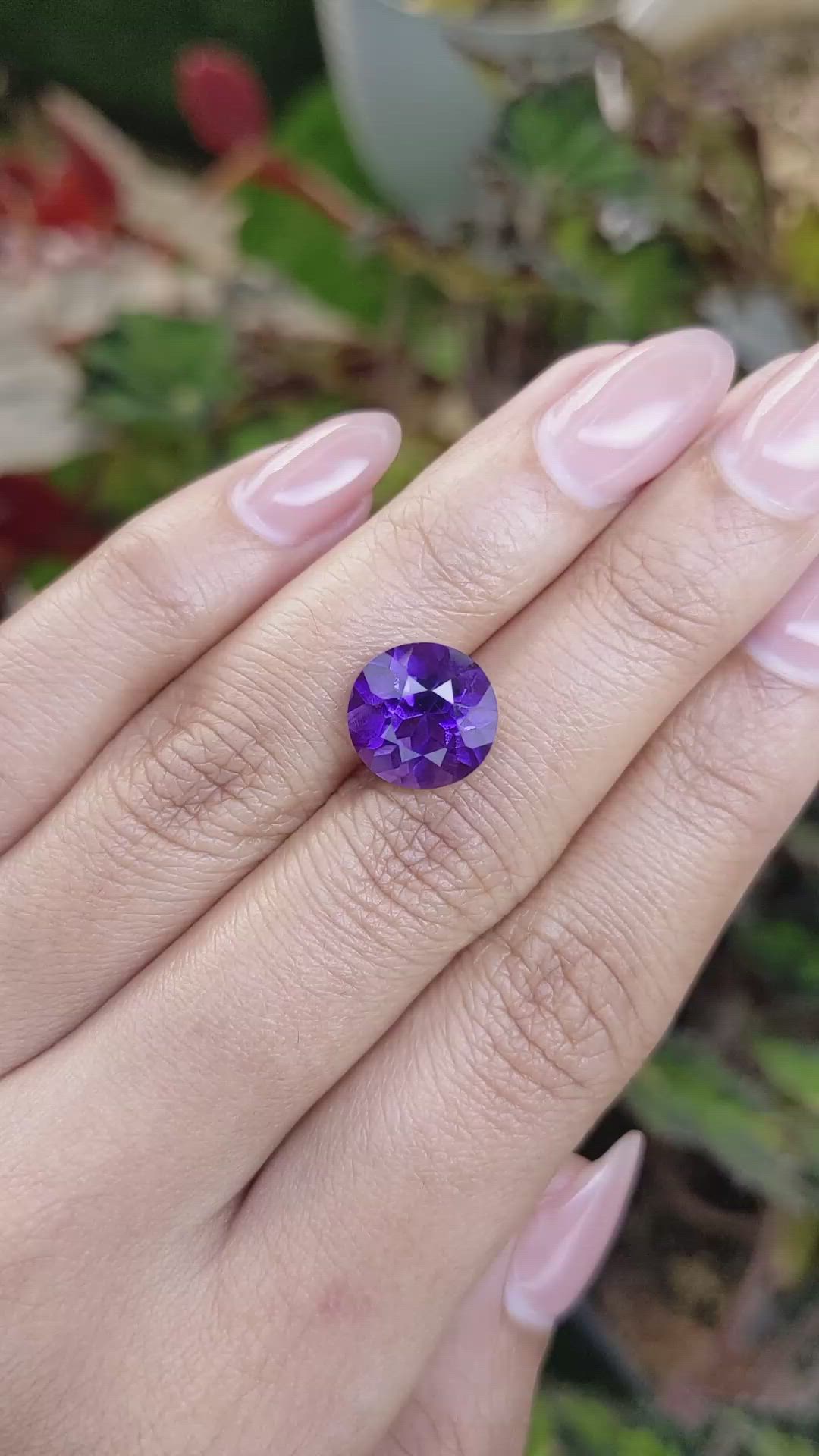 4.49 Ct. Purple Amethyst from Brazil Size Video