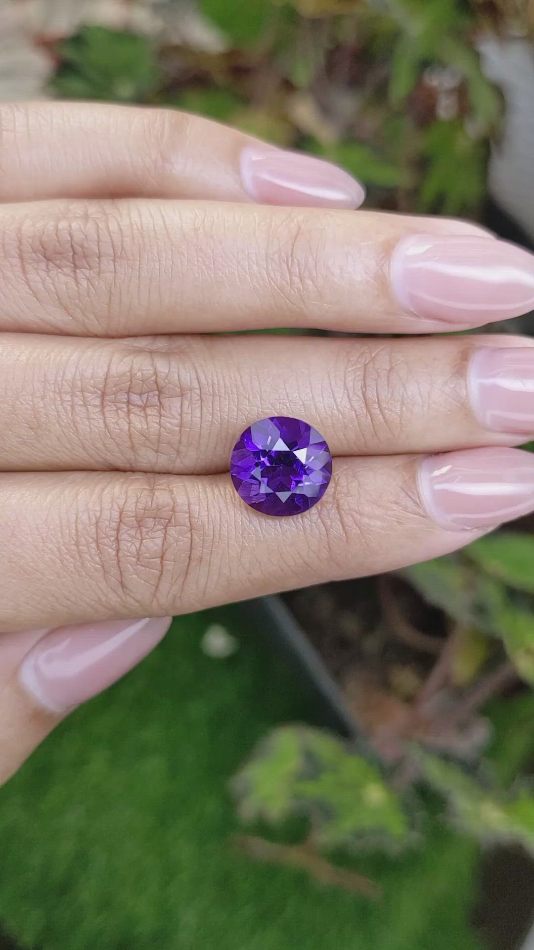 4.49 Ct. Purple Amethyst from Brazil Size Video