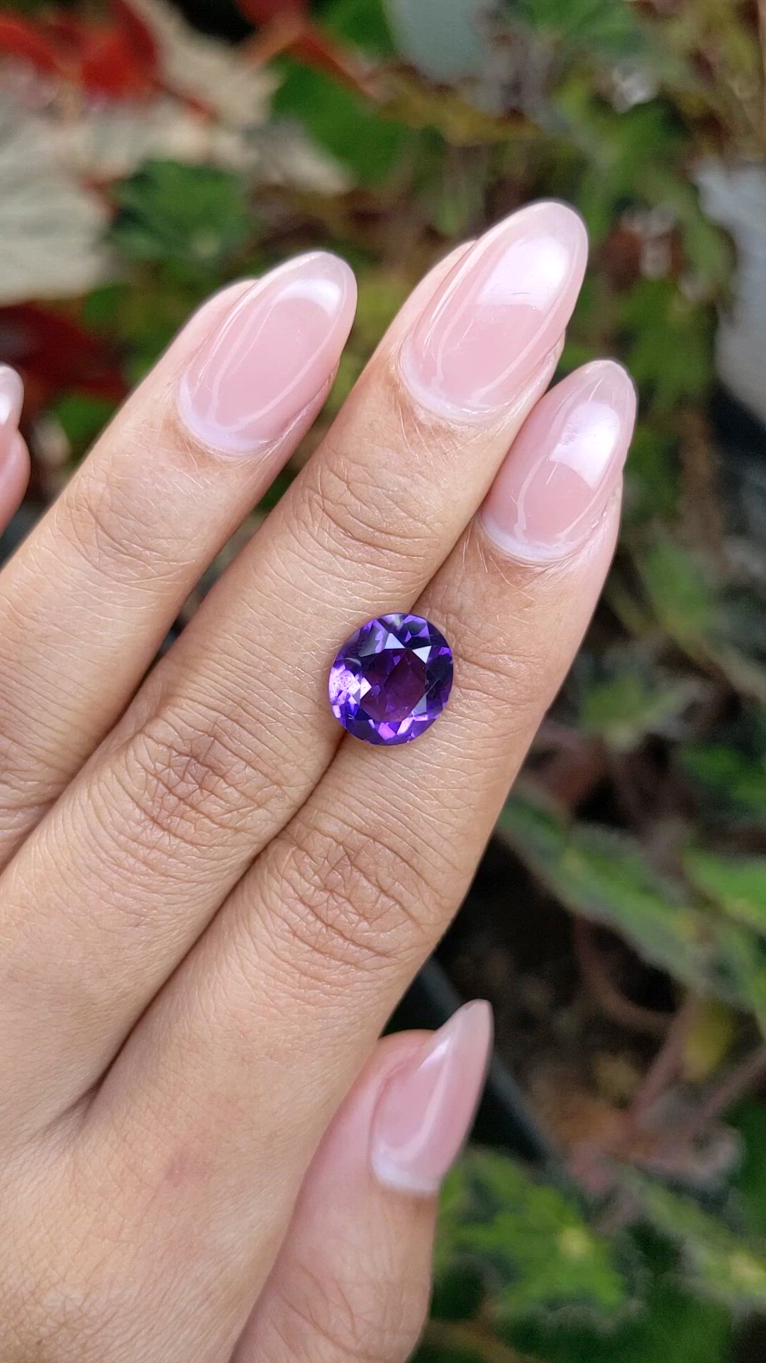 3.57 Ct. Purple Amethyst from Brazil Size Video