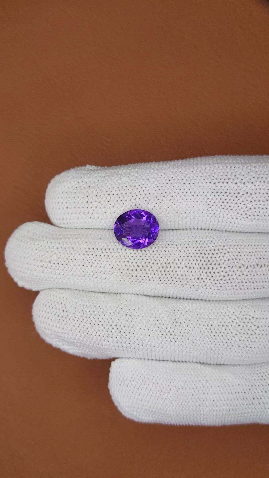 3.57 Ct. Purple Amethyst from Brazil Size Video