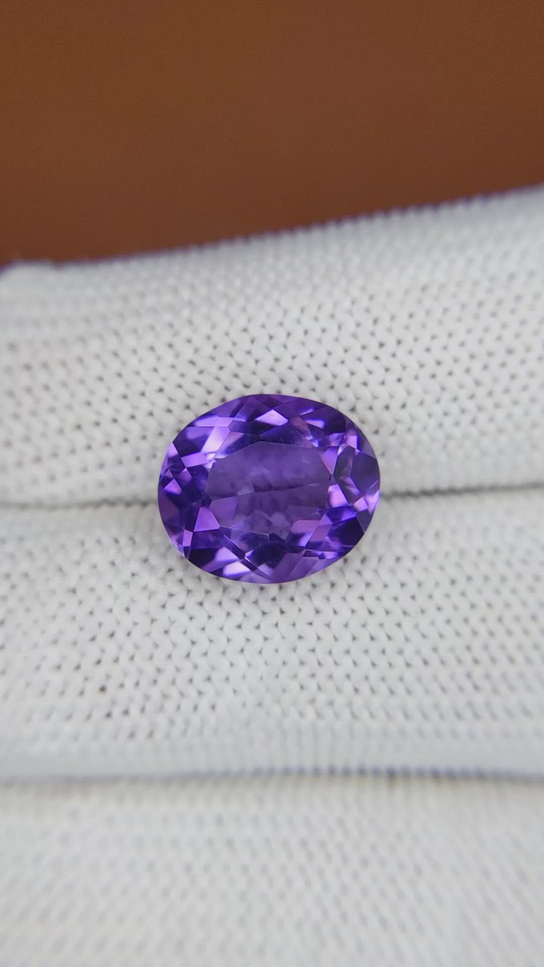 5.21 Ct. Purple Amethyst from Brazil Size Video