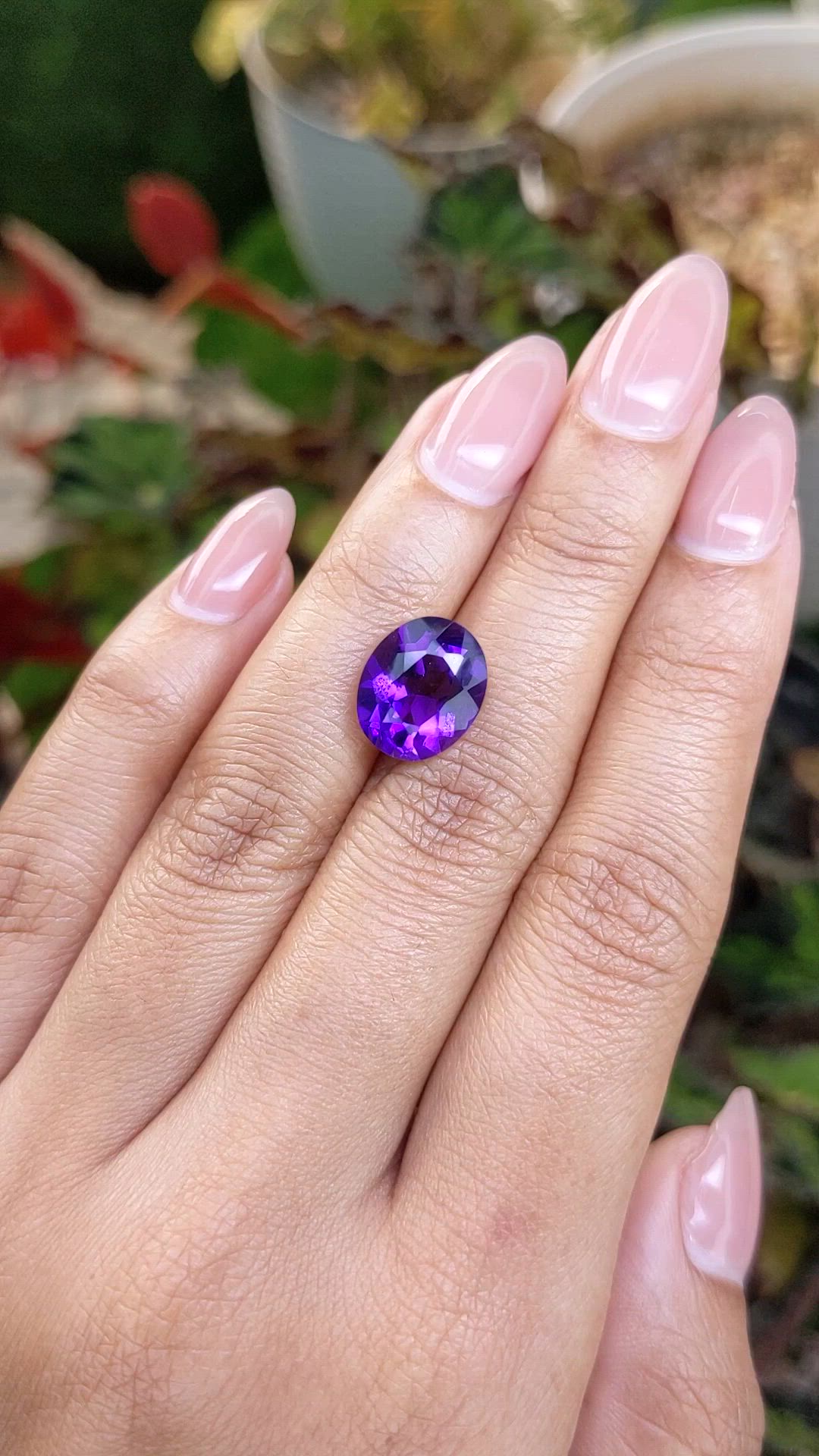 4.82 Ct. Purple Amethyst from Brazil Size Video