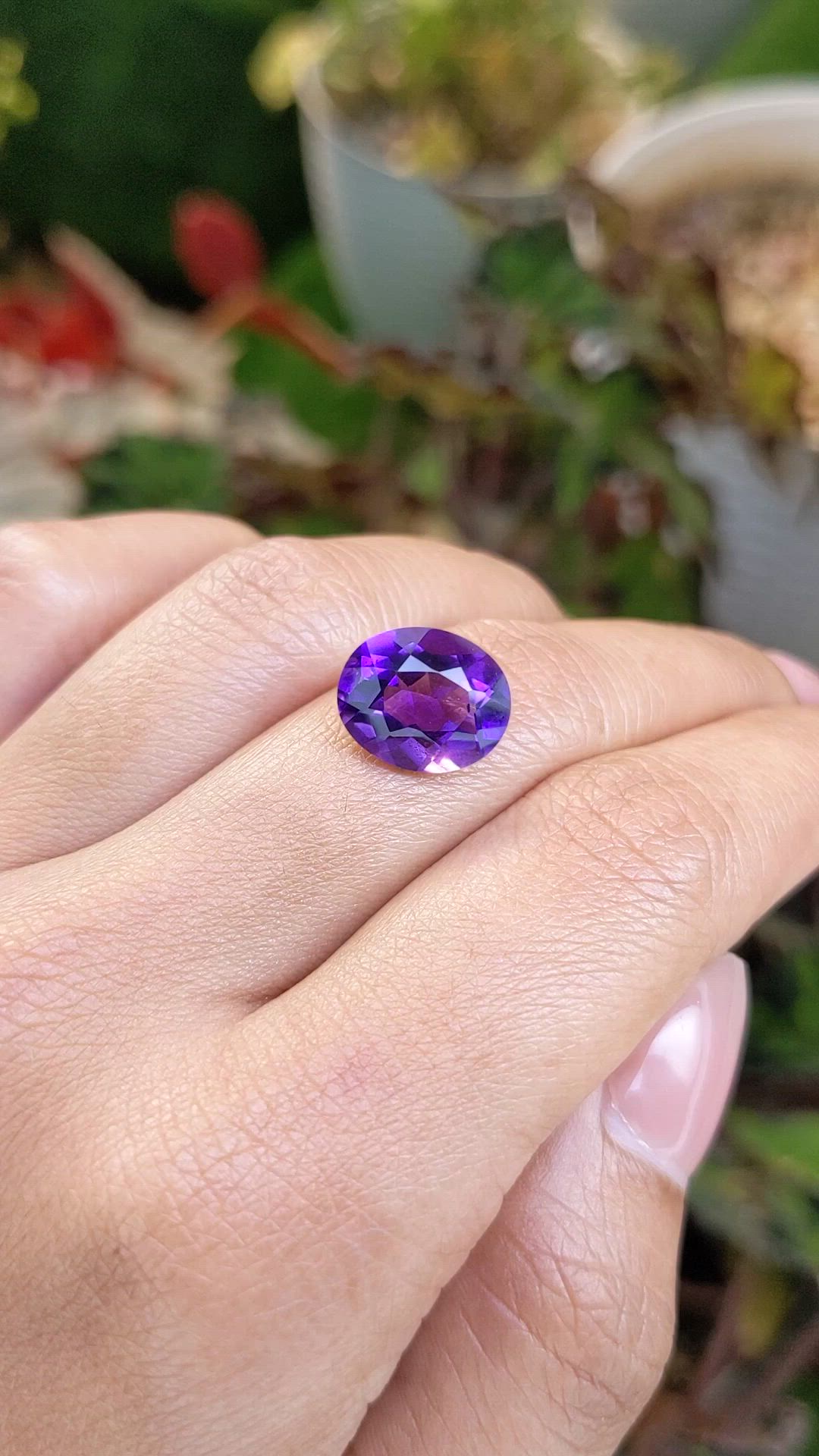 4.82 Ct. Purple Amethyst from Brazil Size Video