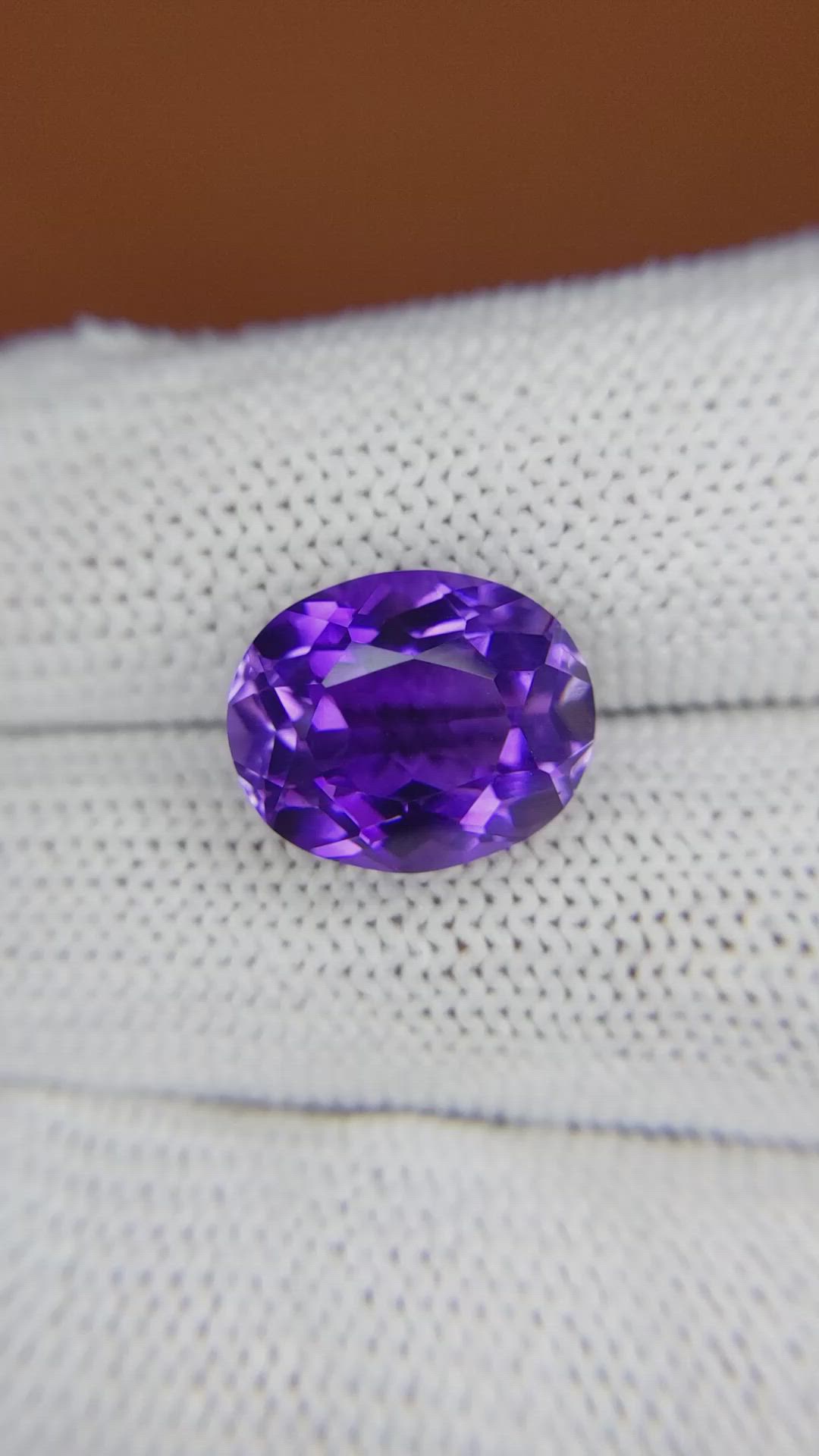 7.08 Ct. Purple Amethyst from Brazil Size Video