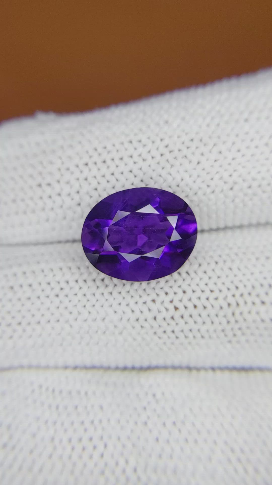 5.07 Ct. Purple Amethyst from Brazil Size Video