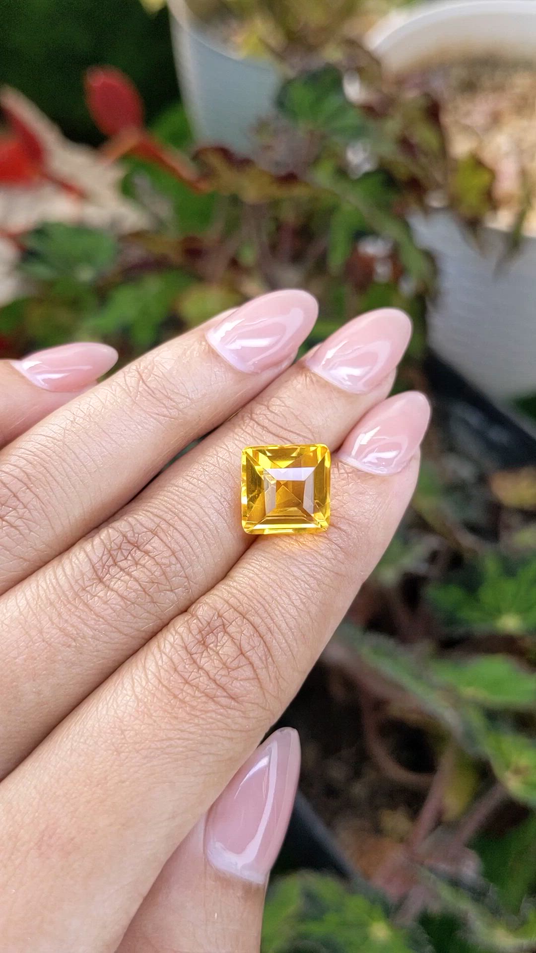 6.31 Ct. Yellow Citrine from Brazil Size Video