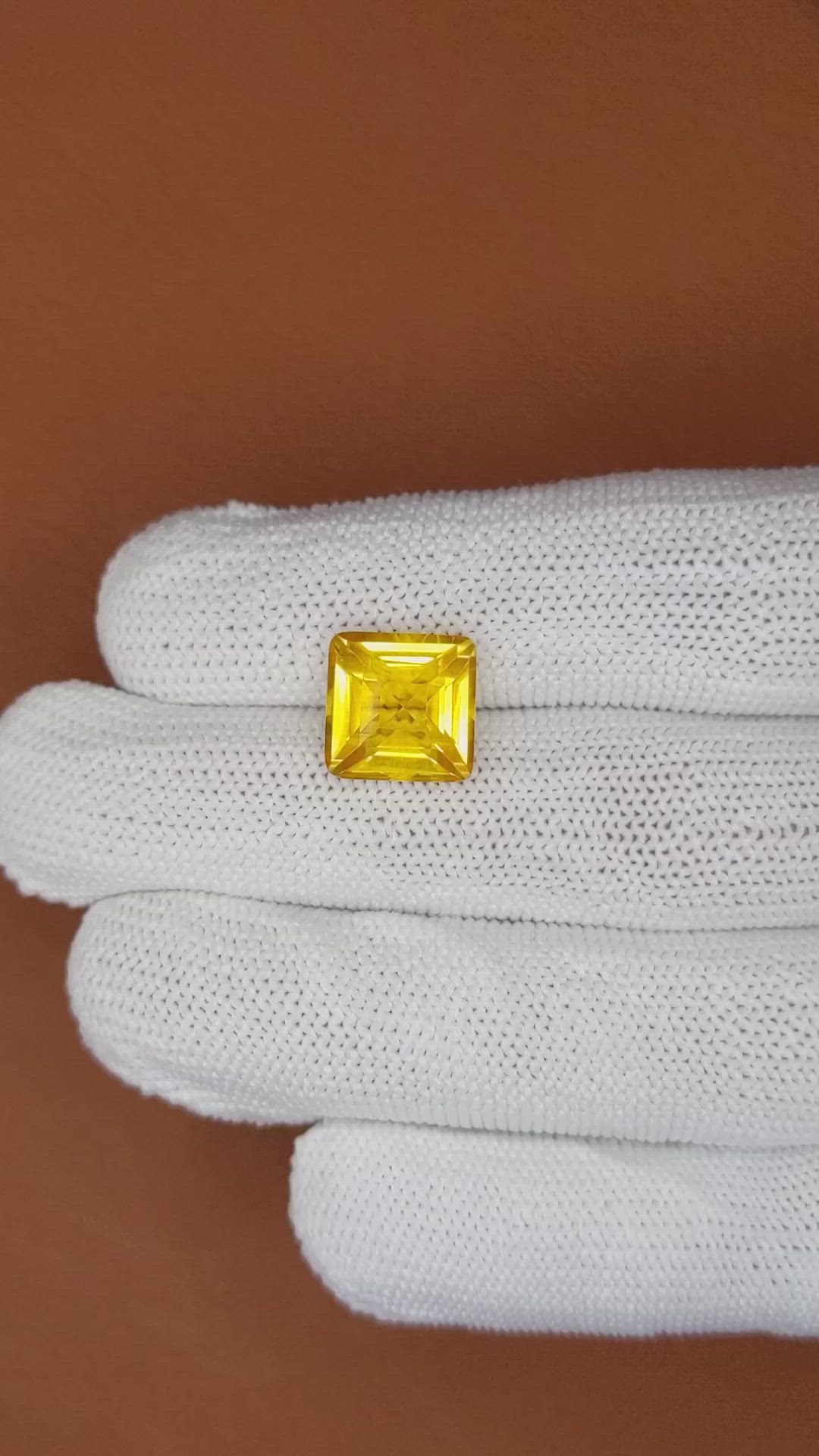 6.31 Ct. Yellow Citrine from Brazil Size Video