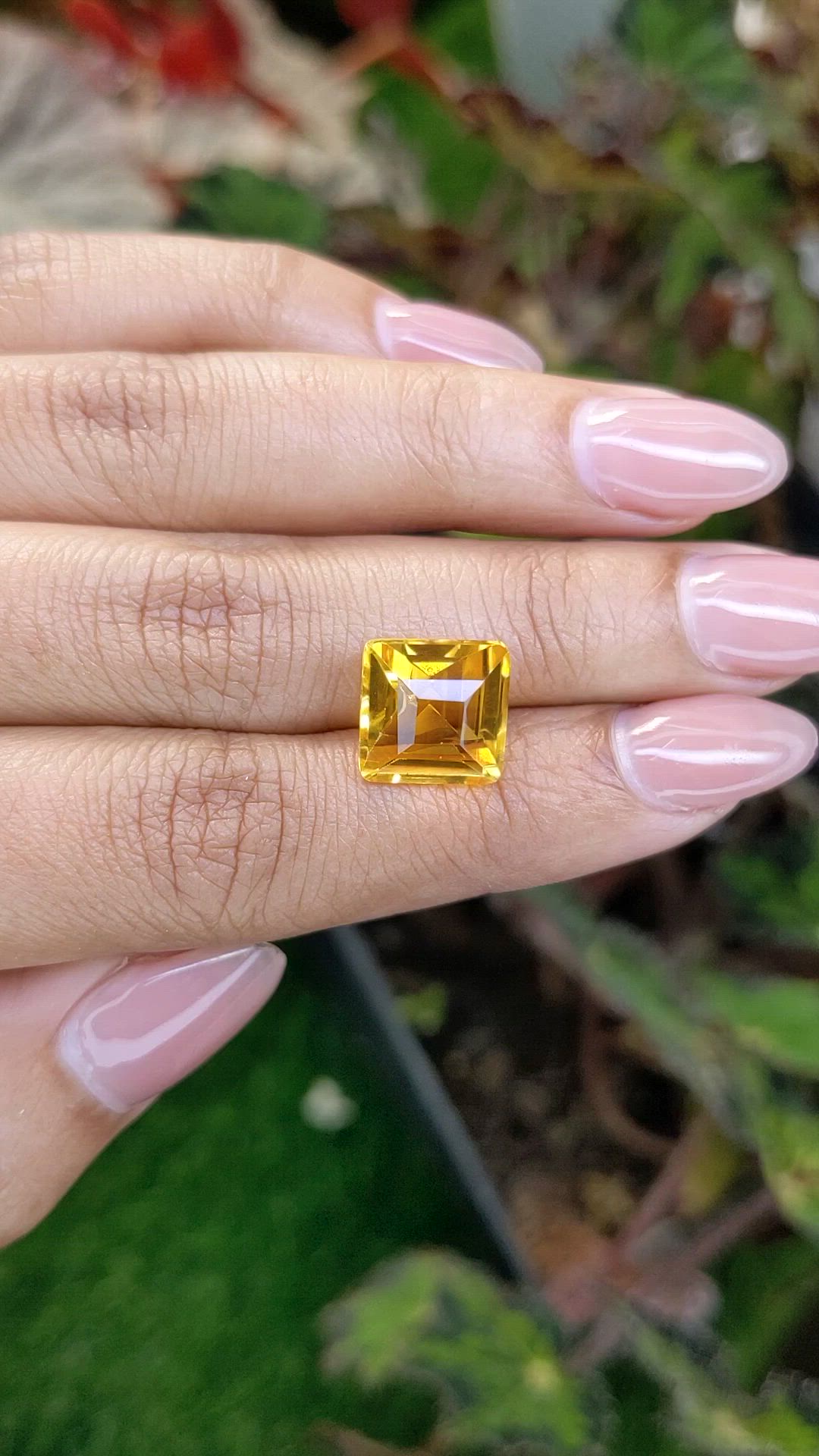 6.31 Ct. Yellow Citrine from Brazil Size Video