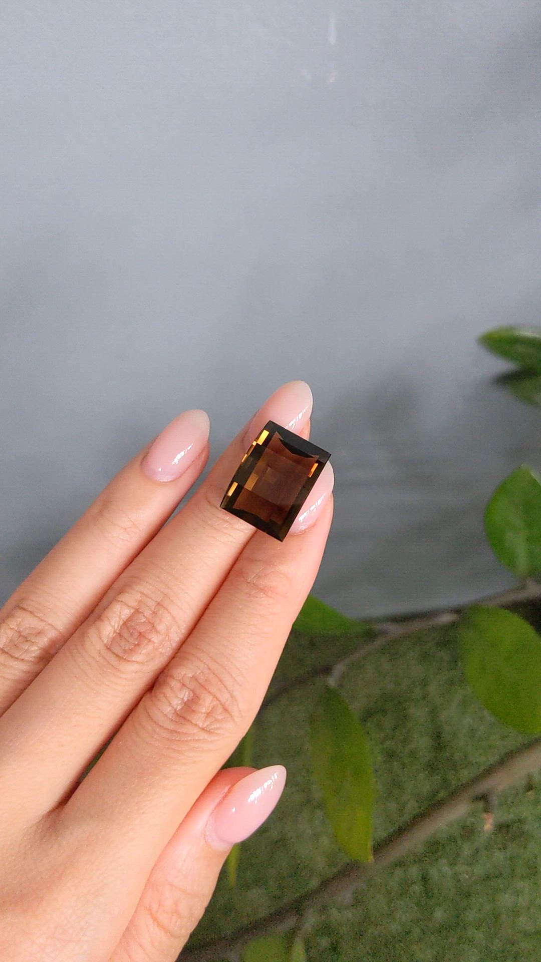 15.44 Ct. Brown Smokey Quartz from Brazil Size Video