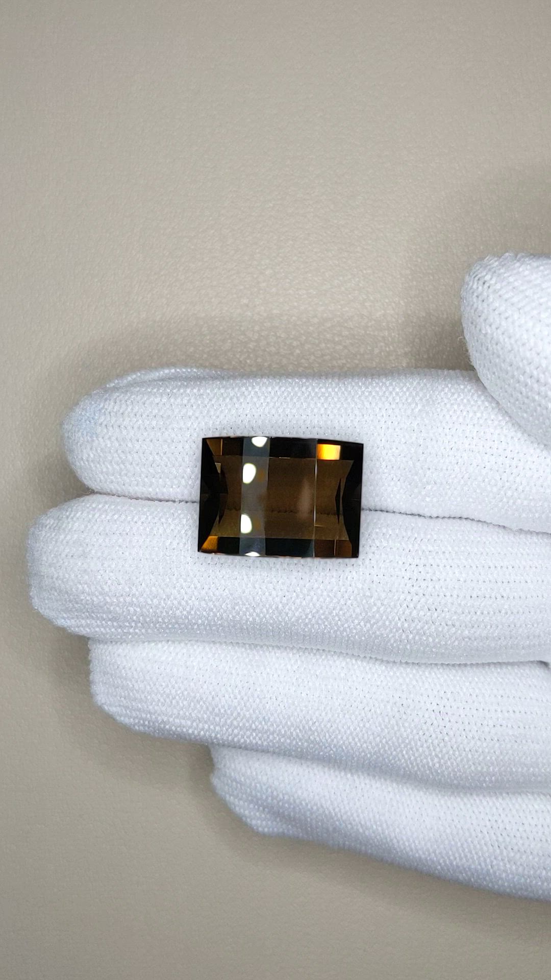 15.44 Ct. Brown Smokey Quartz from Brazil Size Video
